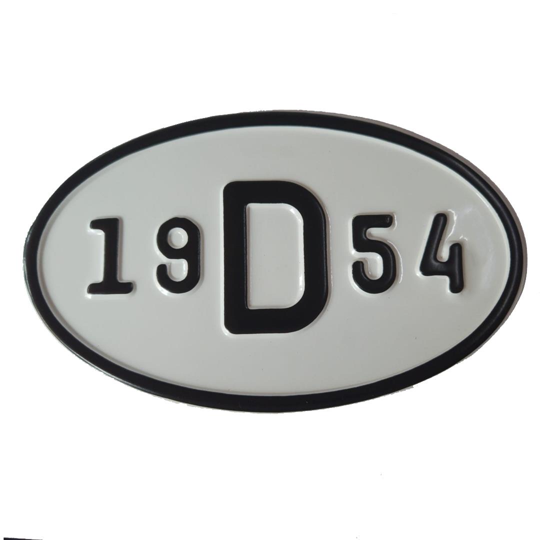 Arka Yıl Plakası 19D54 (1954) Vosvos Plaka - VW Classic Club | Vosvos Kaplumbağa Yedek Parça