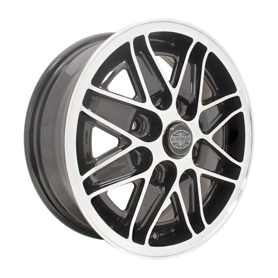 Empi Cosmic Rim 5.5x15 Inch Glossy Black Color 4x130 10-1100-0 parts for VW - Volkswagen Beetle and Karmann Ghia