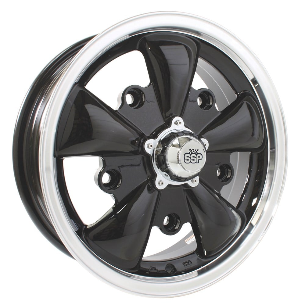 SSP GT 5 Spoke Alloy 4 Wheel Set Black 5.5x15