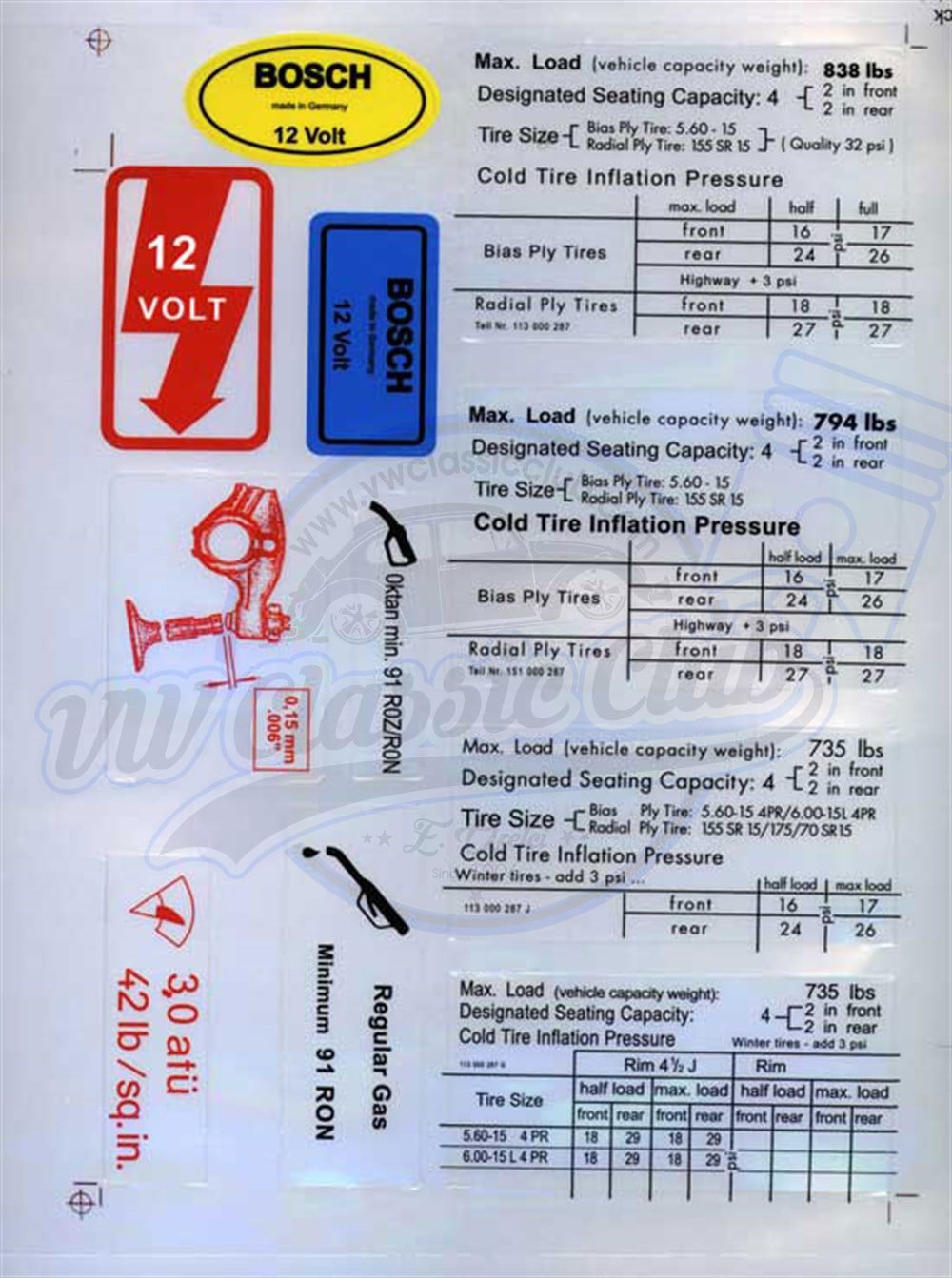 Sticker Set - 11 Parça (1100-1200-1300-1302-1303-T1-T2)