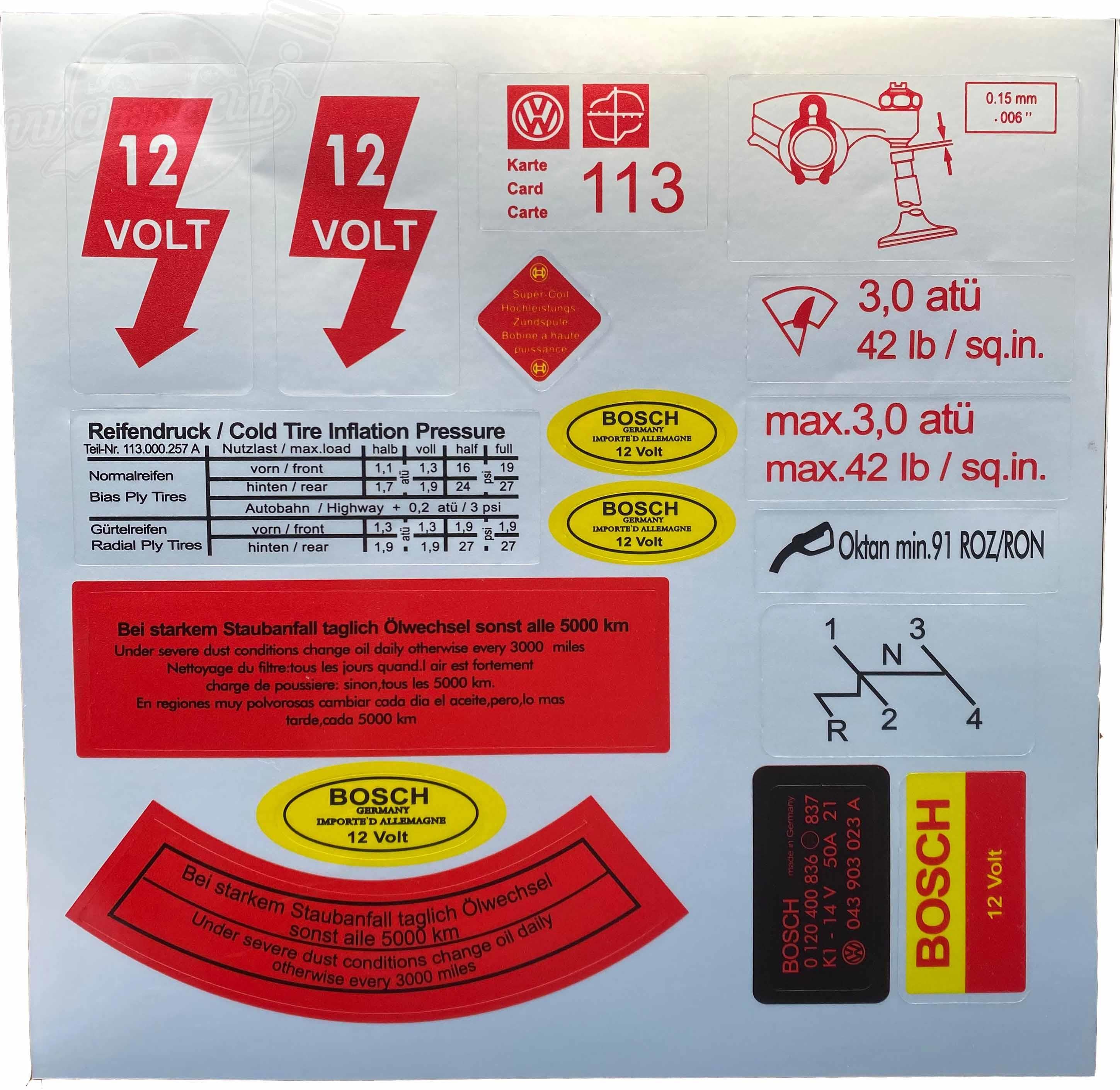 Sticker Seti (1100-1200-1300-1302-1303-T1-T2)