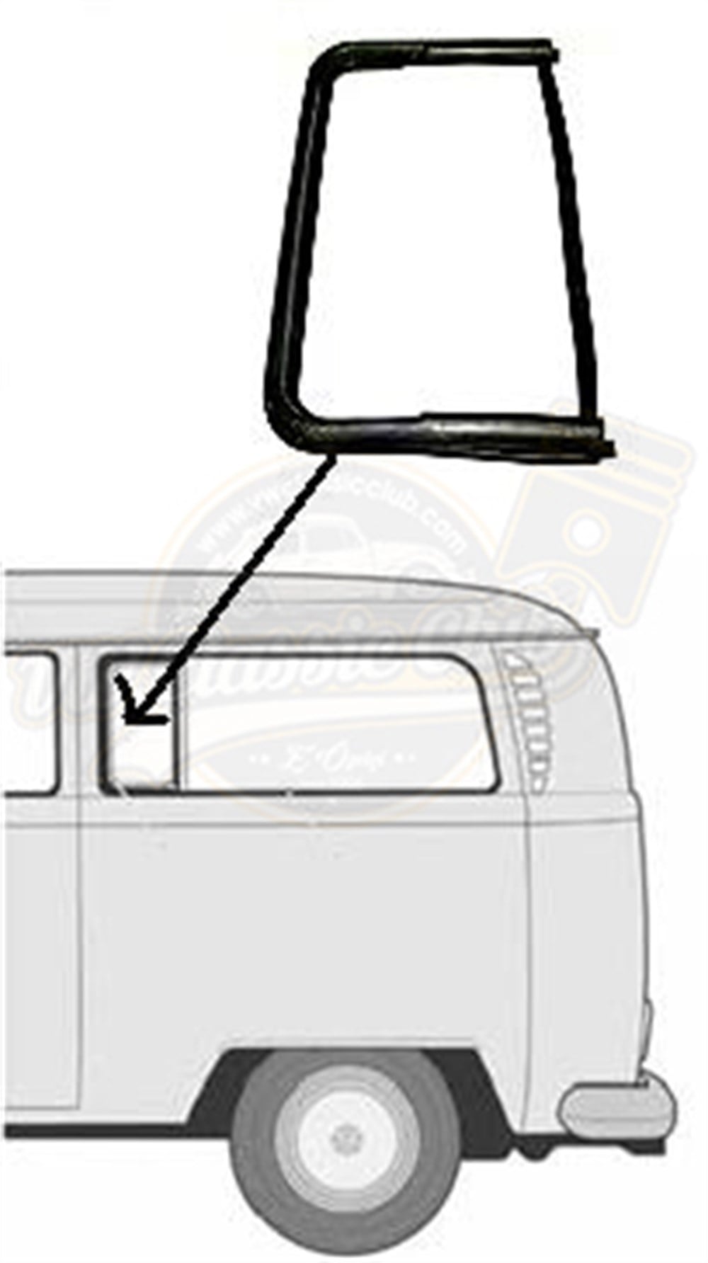 Rear Quarter Pop-out Window Catch Left