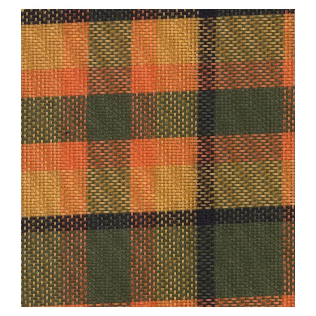 Westfalia Green over Orange Plaid Fabric (T2) (1 Meter)