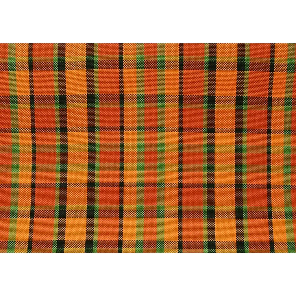 Westfalia Orange, Green, Beige Plaid Fabric (T2) (1 Meter)