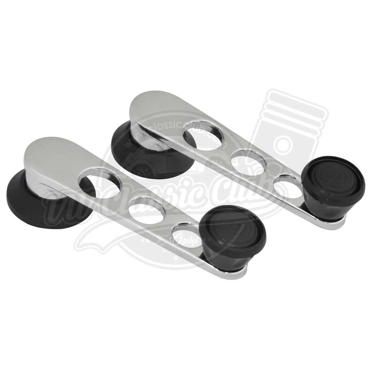 Window Winder Handle Chrome with Black Knob