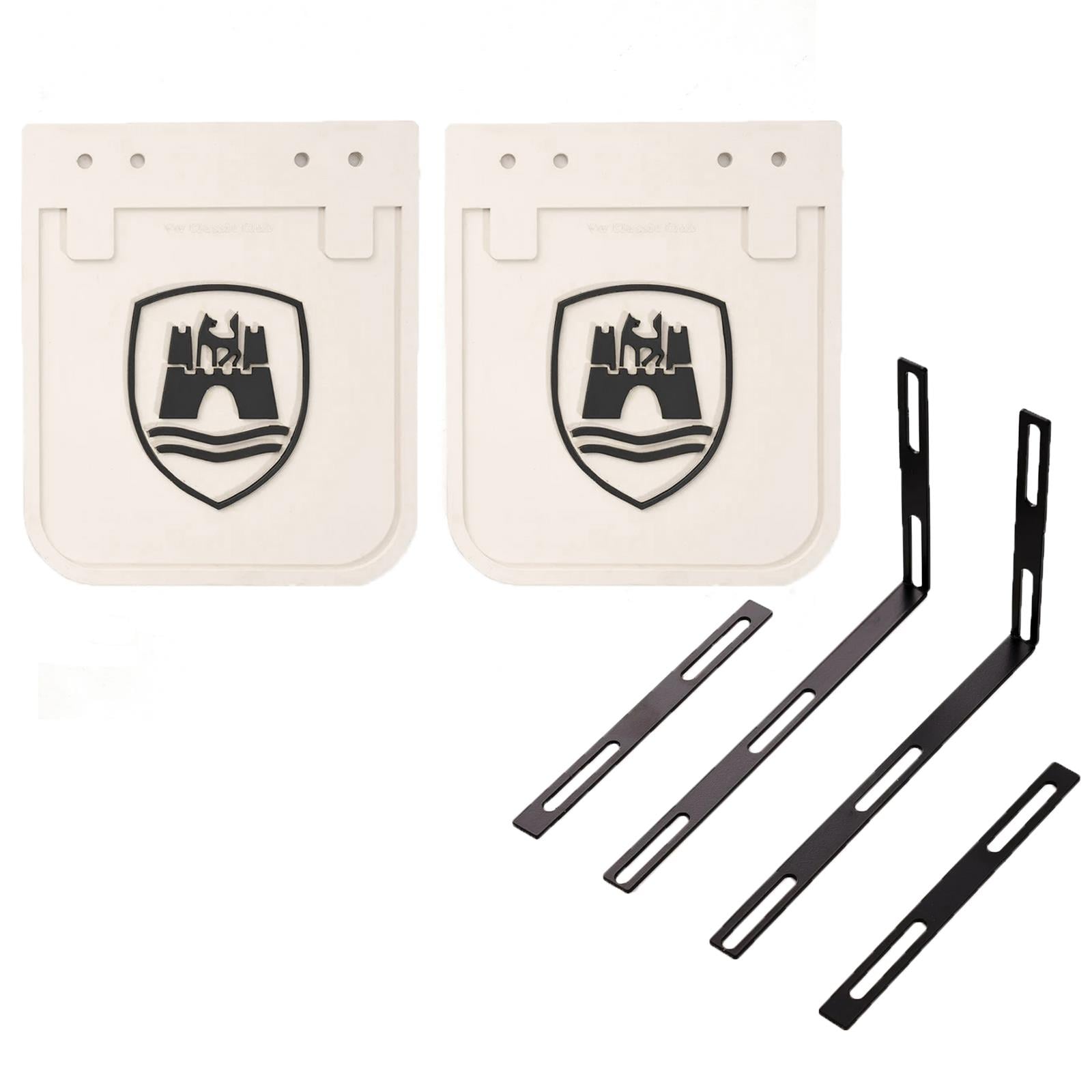 Mud Flaps With Wolfsburg Emblem, White (Set) (T1-T2)