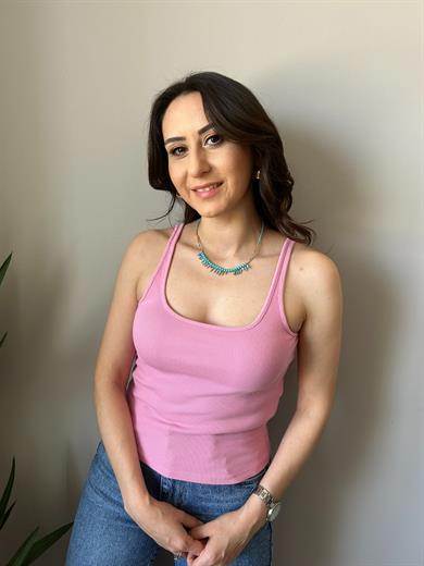 Fitilli Askılı Basic Pembe Atlet