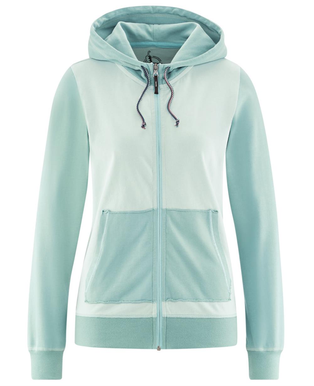 Wo Bege Fermuarlı Kapşonlu sweatshirt Gri