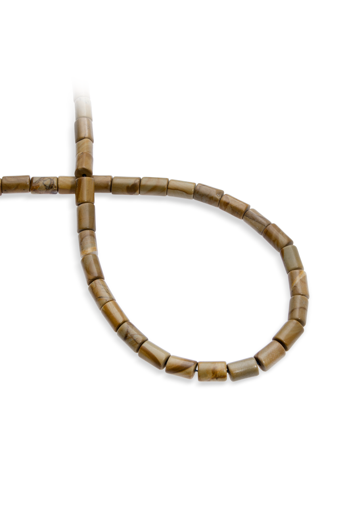 Ağaç Jasper Doğal Taş Silindir Kesim 5x8mm Dizi