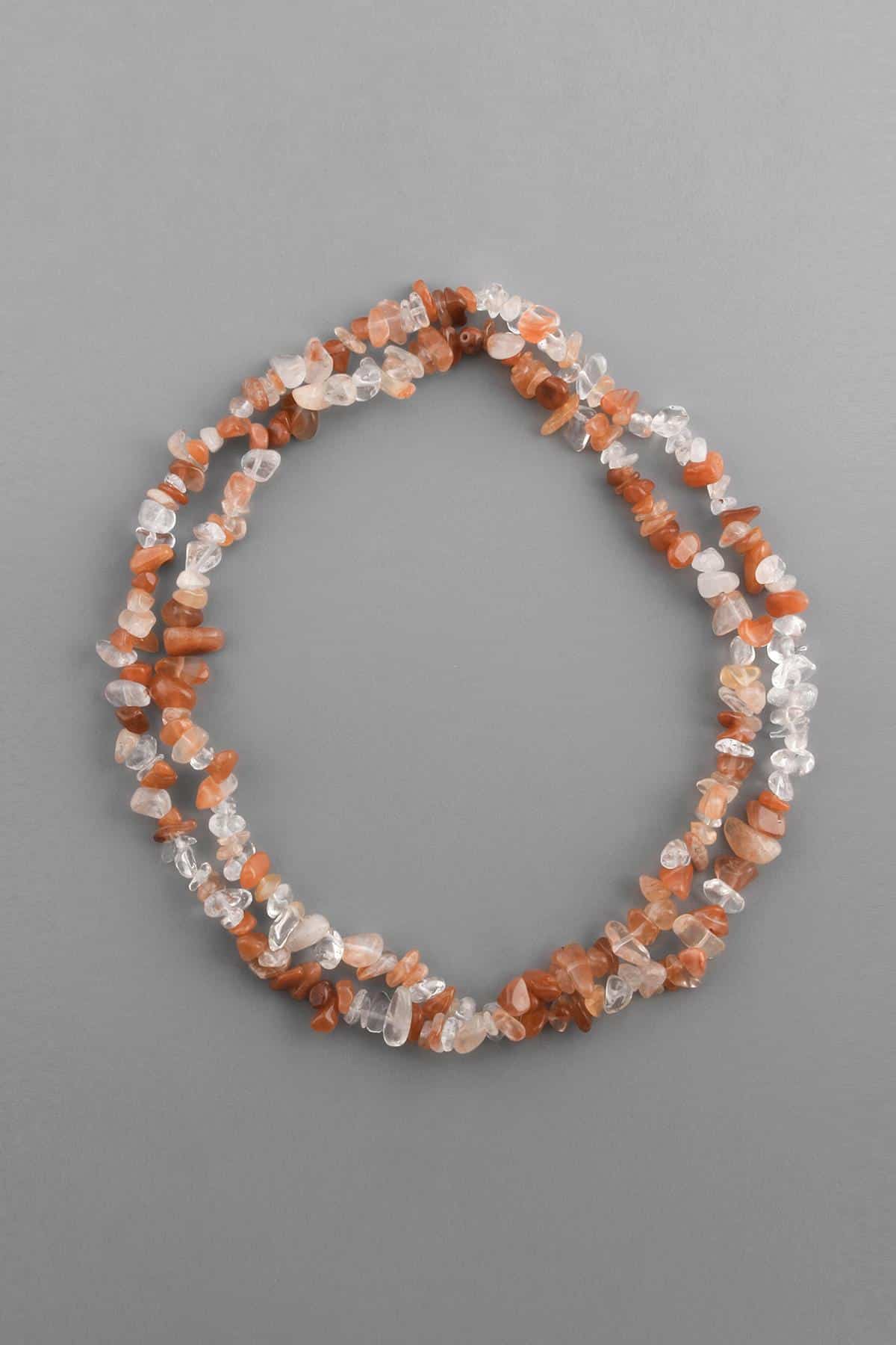 Akik Doğal Kırık Taş Orta Boy Parlak 5x8mm Dizi