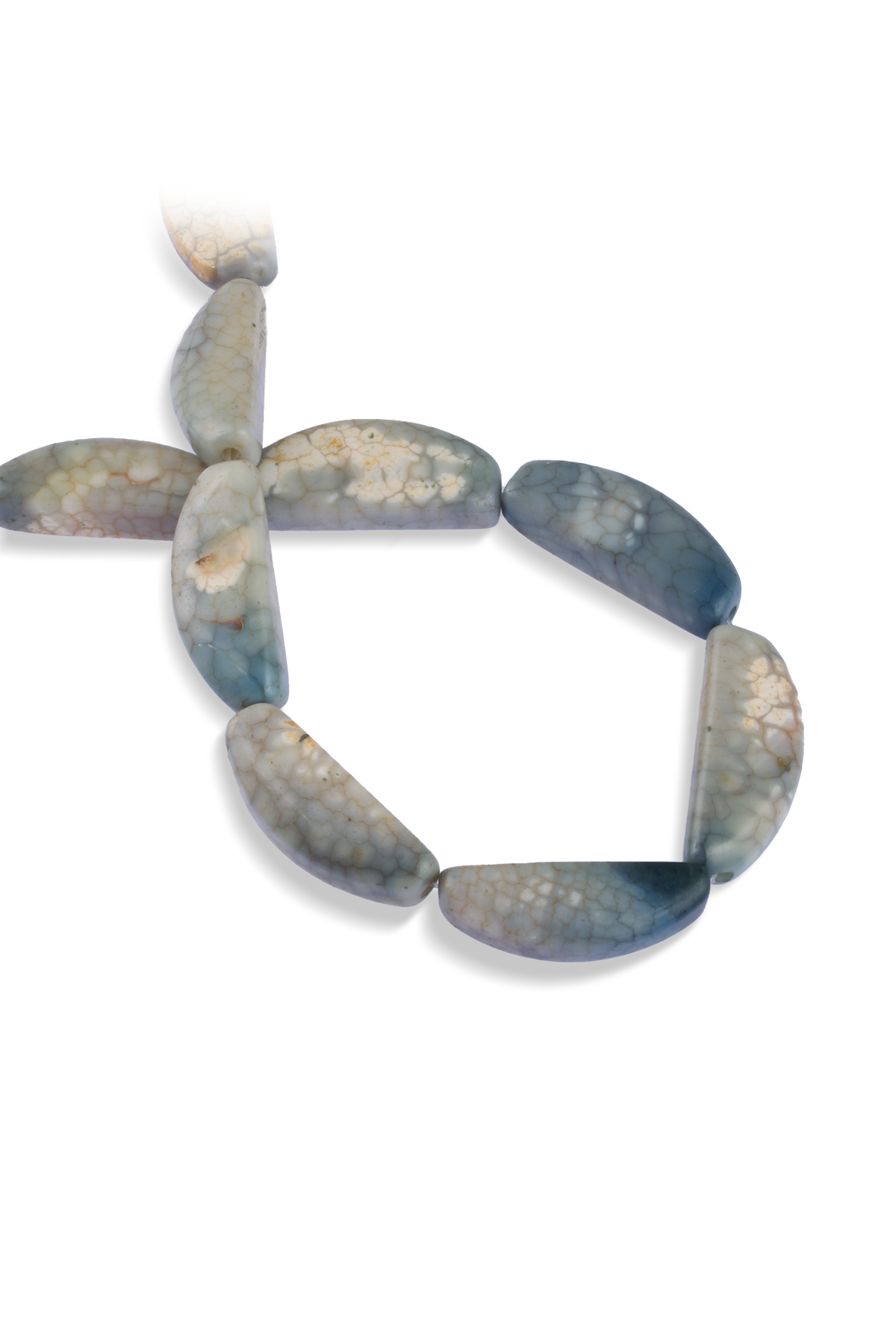 Akik Doğal Taş Parlak Mavi Amorf Kesim 15x40mm Dizi