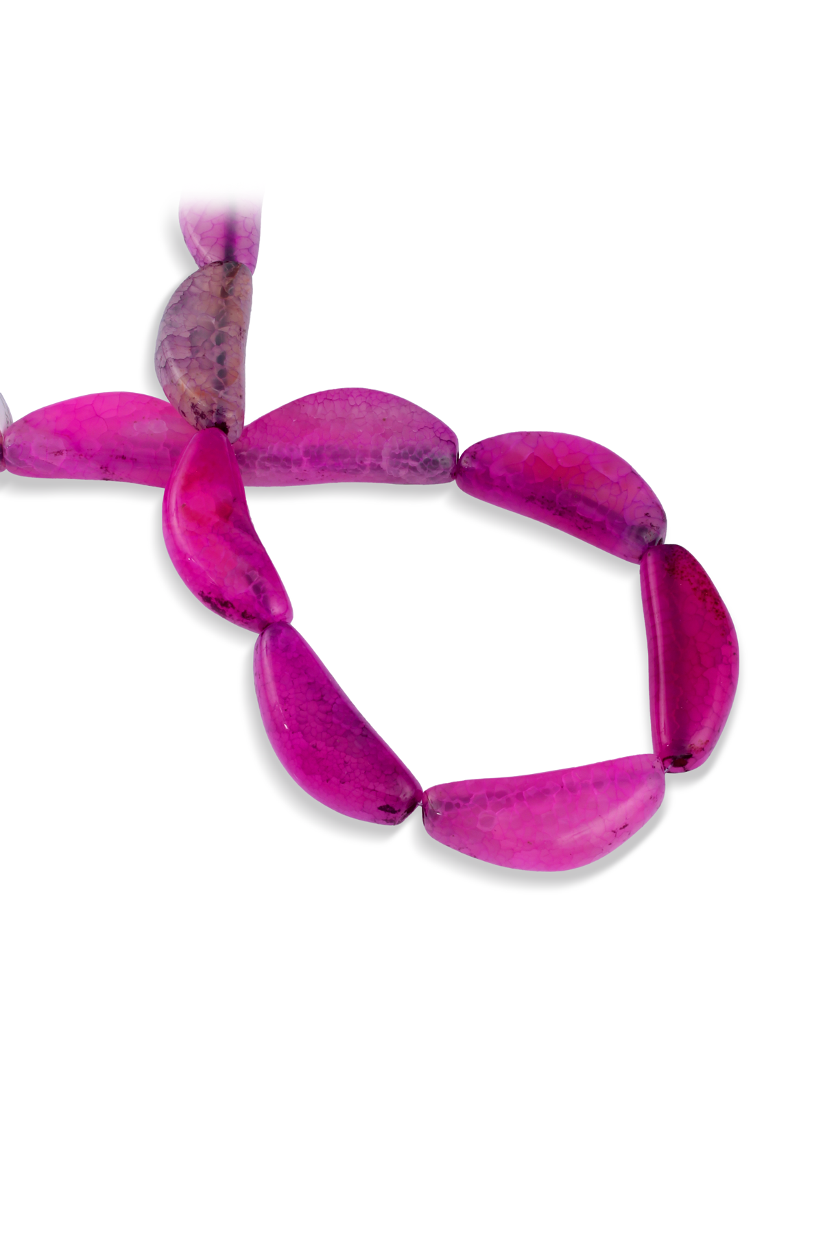 Akik Doğal Taş Parlak Pembe Amorf Kesim 15x40mm Dizi