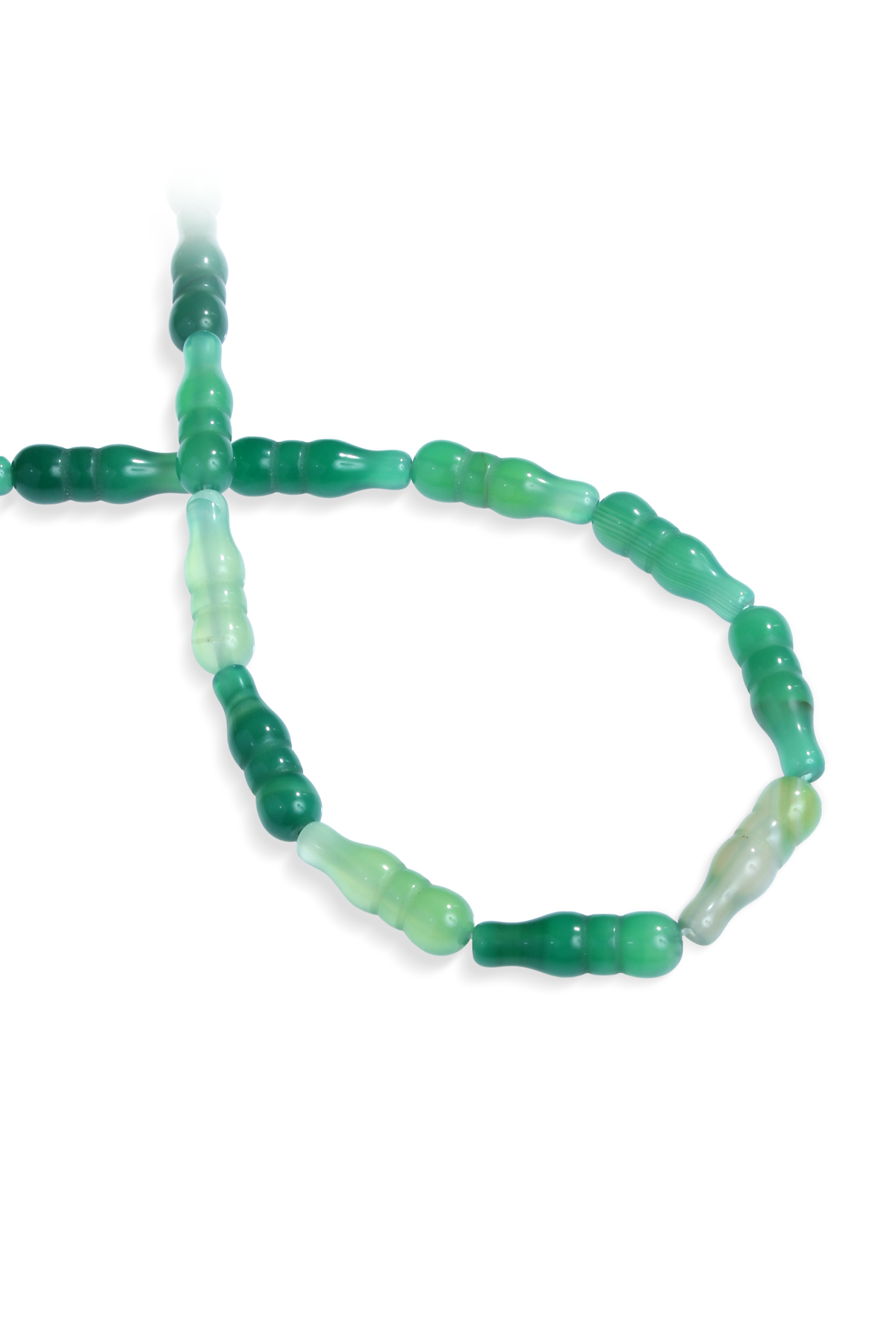 Akik Doğal Taş Yeşil İmame Kesim 8x24mm Dizi