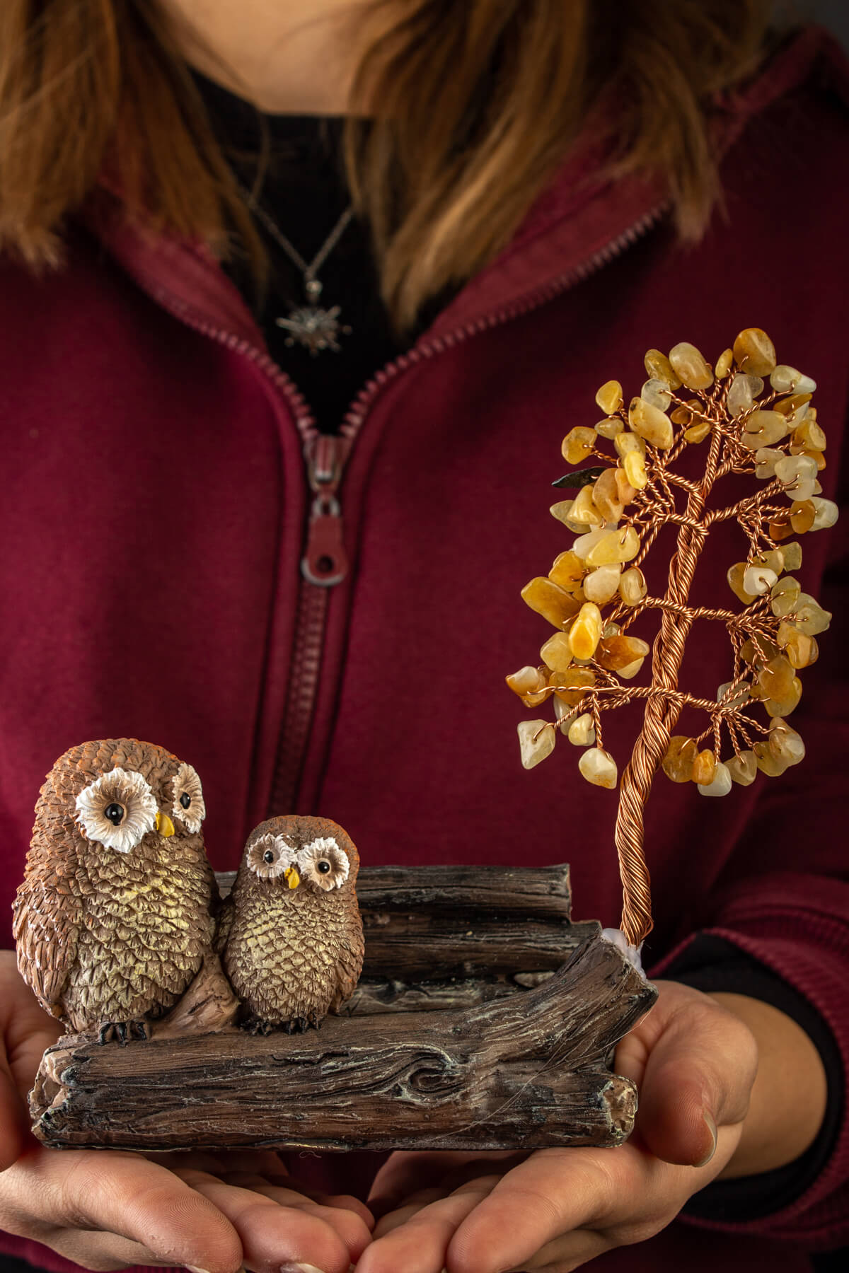 Akik Taşı El Yapımı Doğal Taş Dekoratif Ağaç