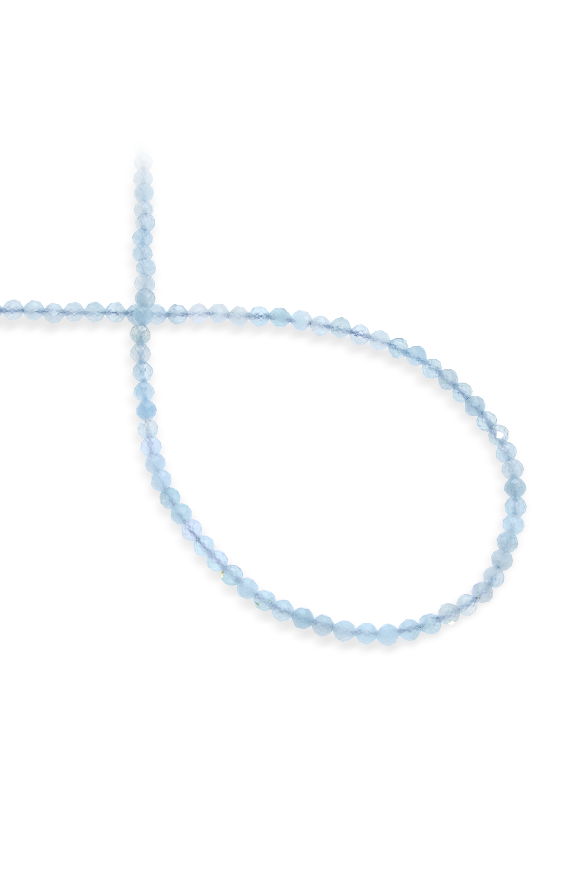 Akuamarin Doğal Taş Faset Küre Kesim 3mm Dizi