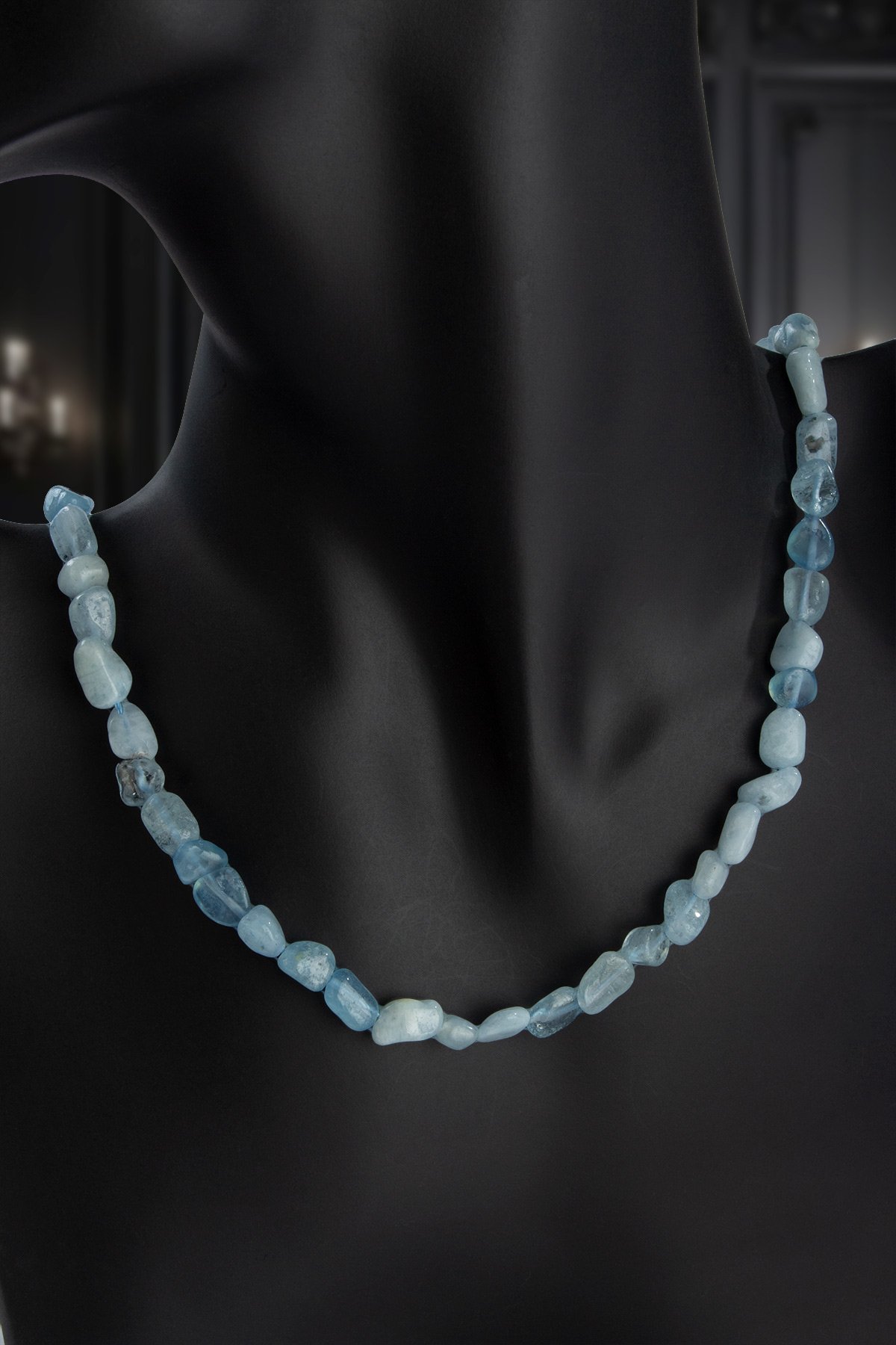 Akuamarin Doğal Taş Tımbıl Kesim 6x8mm Kolye