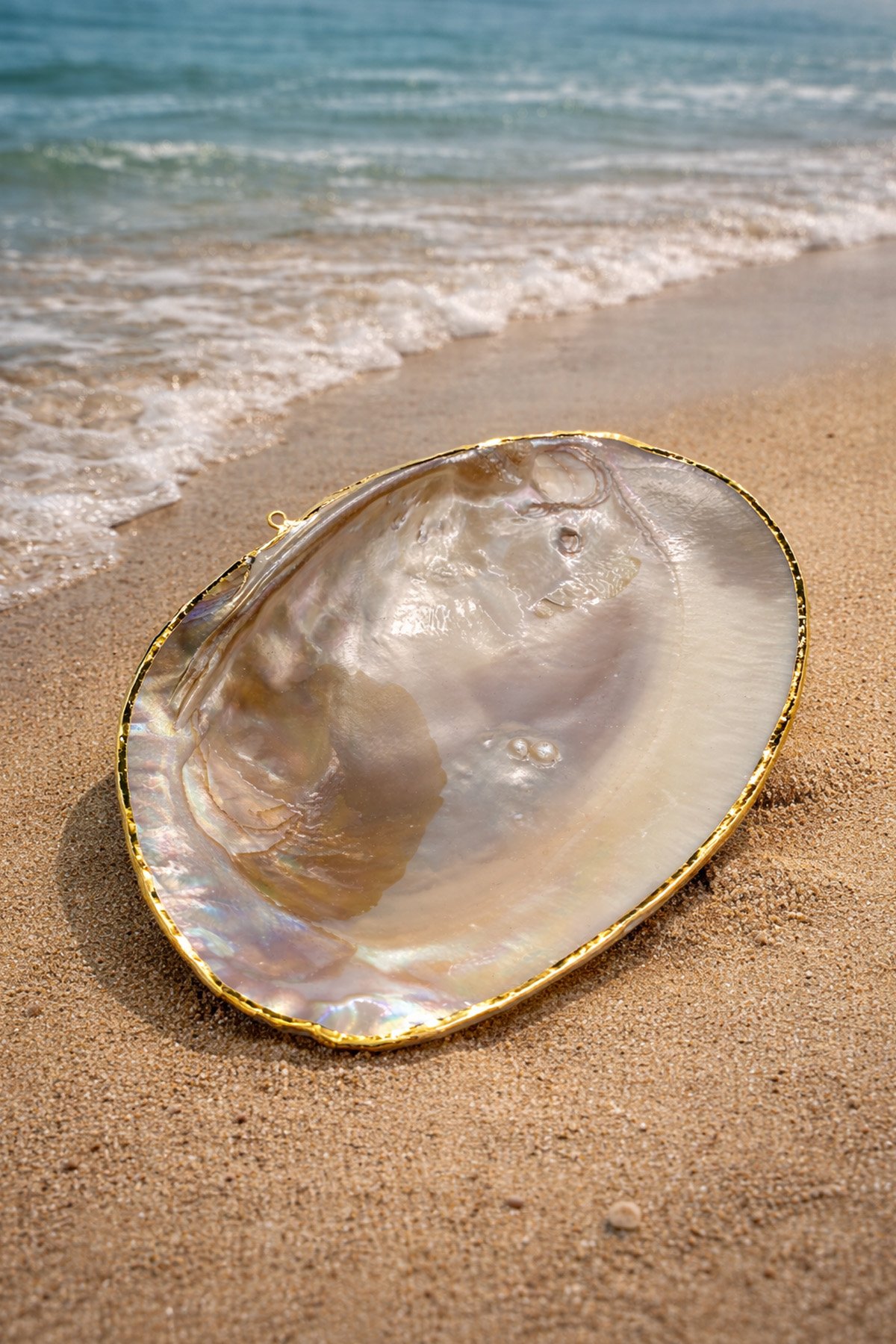 Altın Kaplama İstiridye Kabuğu