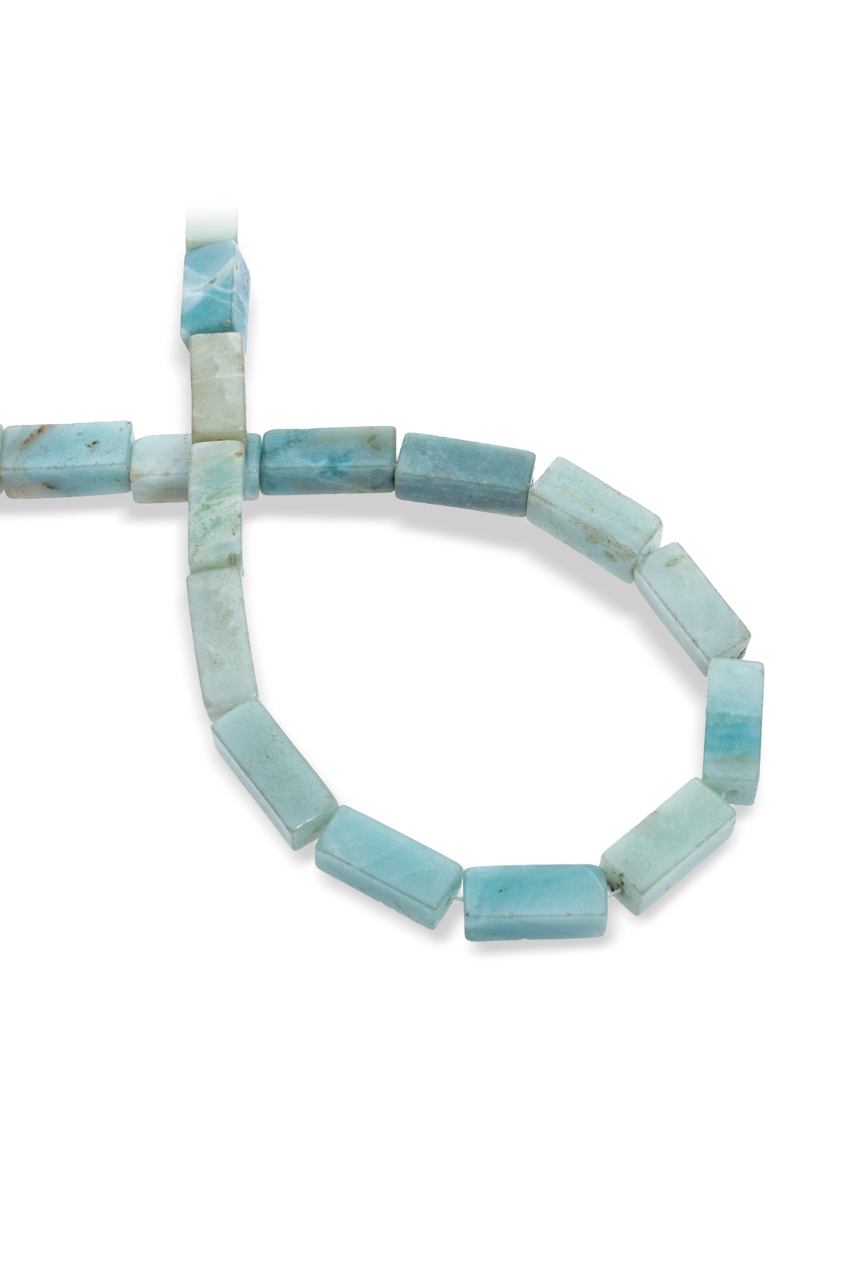 Amazonit Doğal Taş Dikdörtgen Kesim 8x20mm Dizi