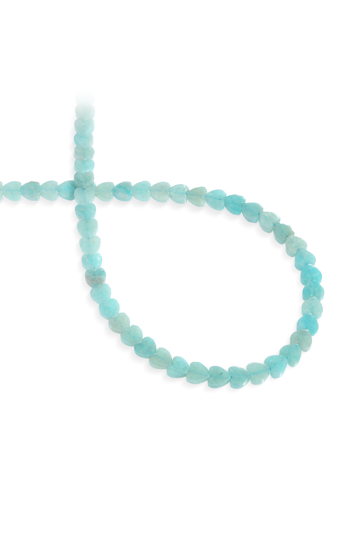 Amazonit Doğal Taş Kalp Kesim 6mm Dizi