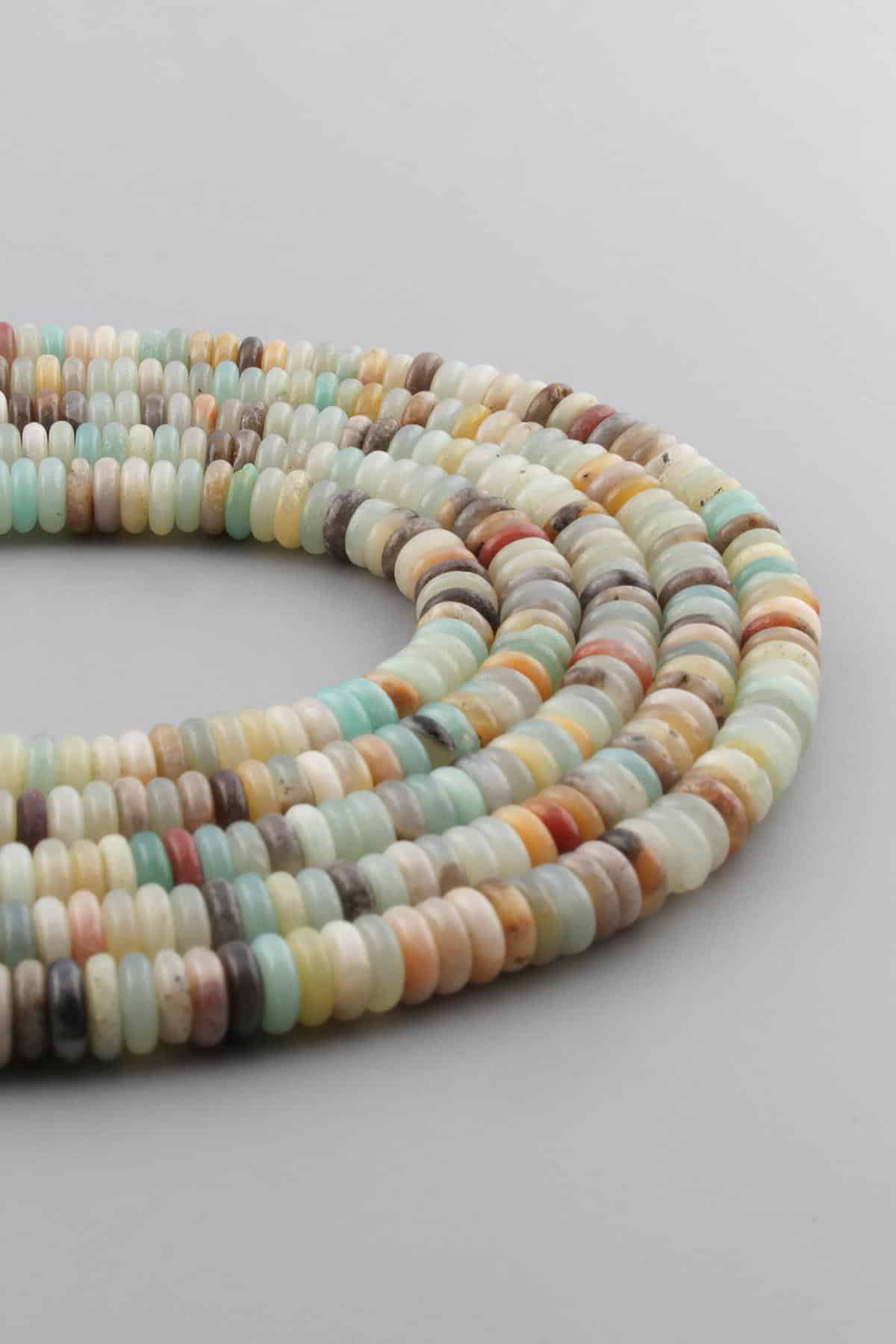 Amazonit Doğal Taş Parlak Rondela Kesim 6x2mm Dizi [AA]