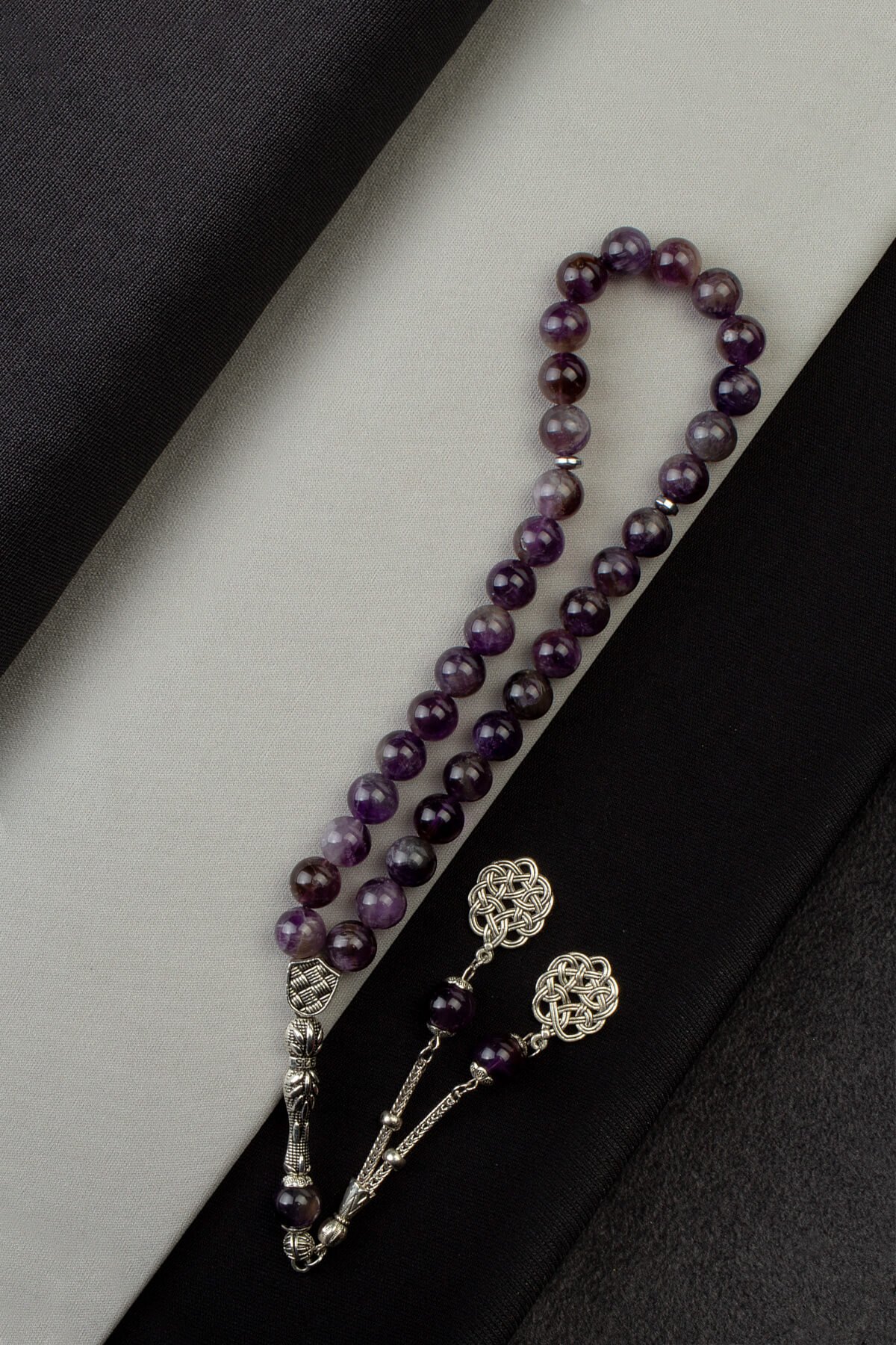 Ametist Doğal Taş Küre Kesim 33 lü 10mm Tesbih