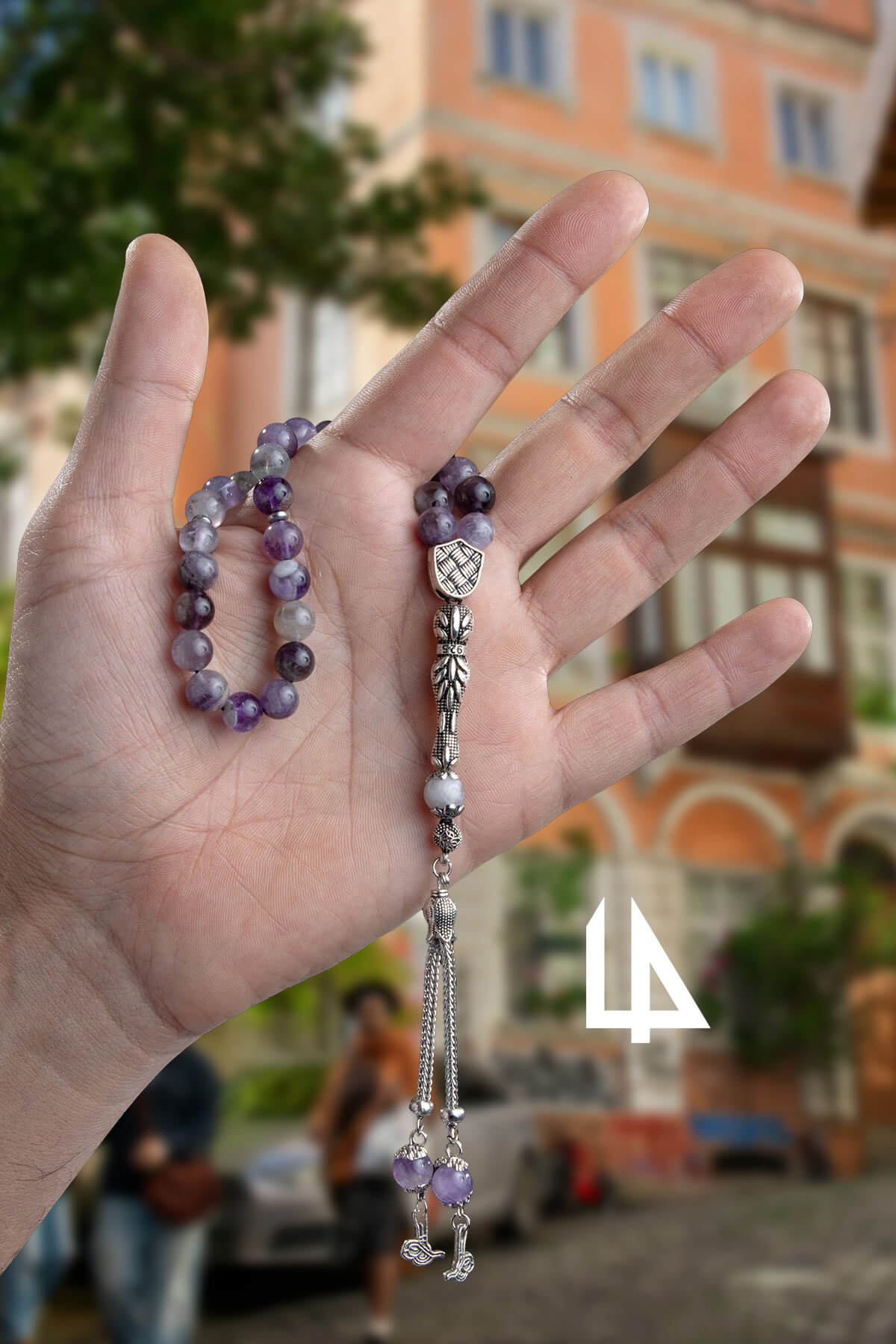 Ametist Doğal Taş Küre Kesim 33 lü 8mm Tesbih