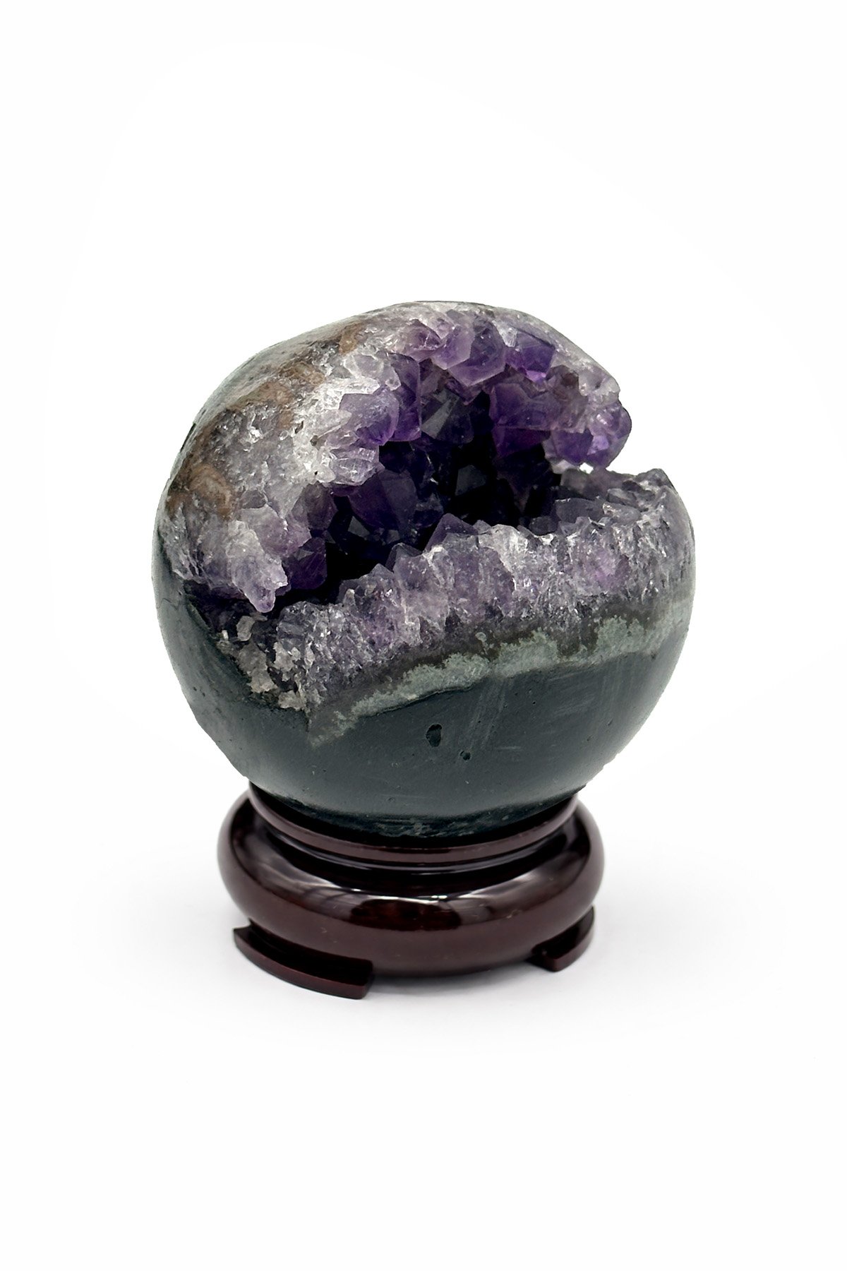 Ametist Taşı Deliksiz Küre Kesim Ham Kütle Dekoratif Obje - 239 Gram