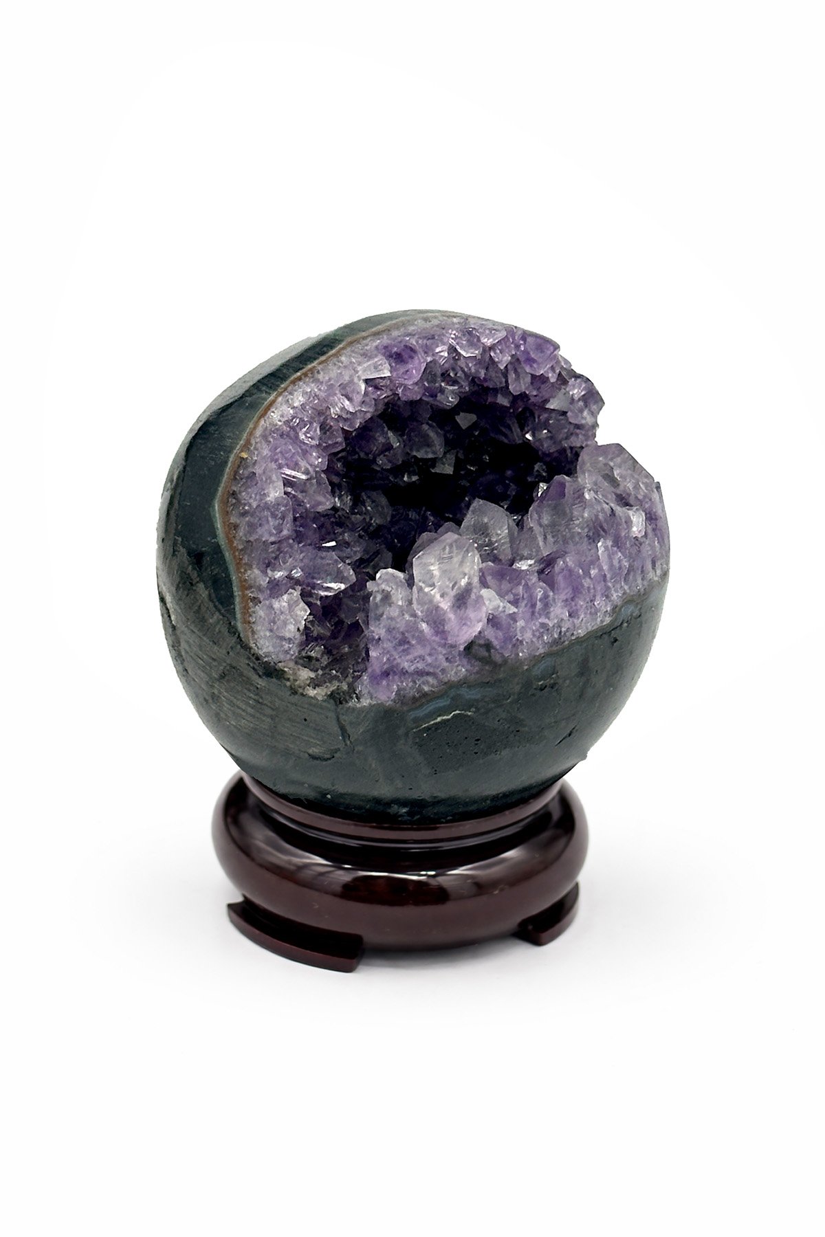 Ametist Taşı Deliksiz Küre Kesim Ham Kütle Dekoratif Obje - 167 Gram