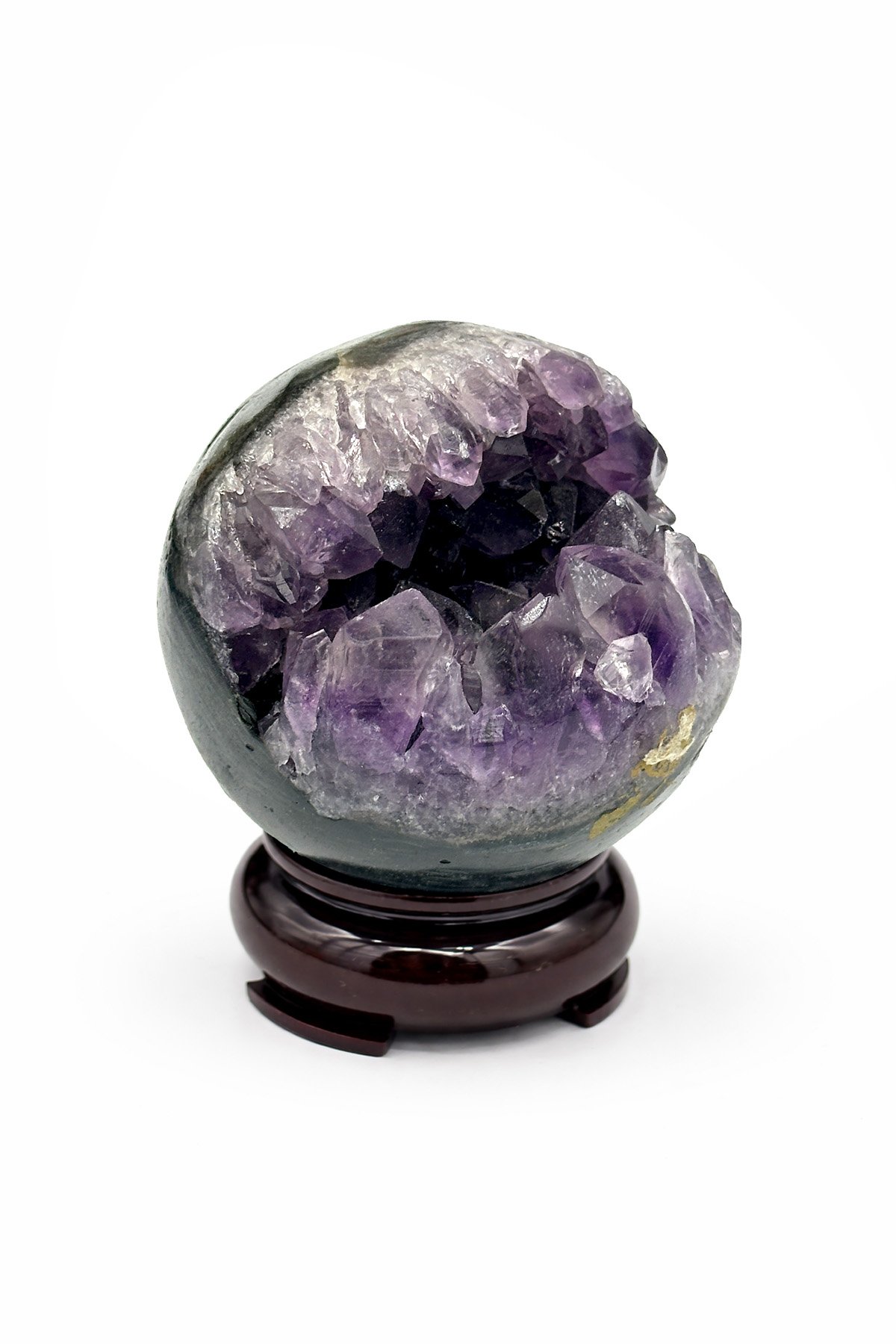 Ametist Taşı Deliksiz Küre Kesim Ham Kütle Dekoratif Obje - 459 Gram