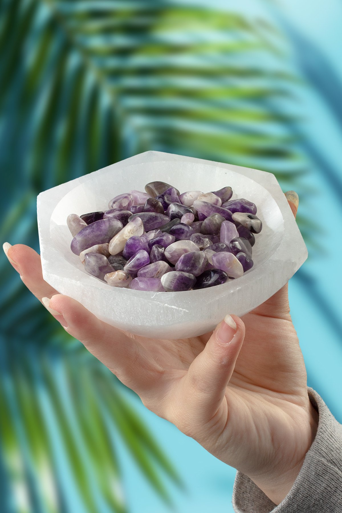 Ametist Taşı Tamburlanmış Kütle - 100 Gram