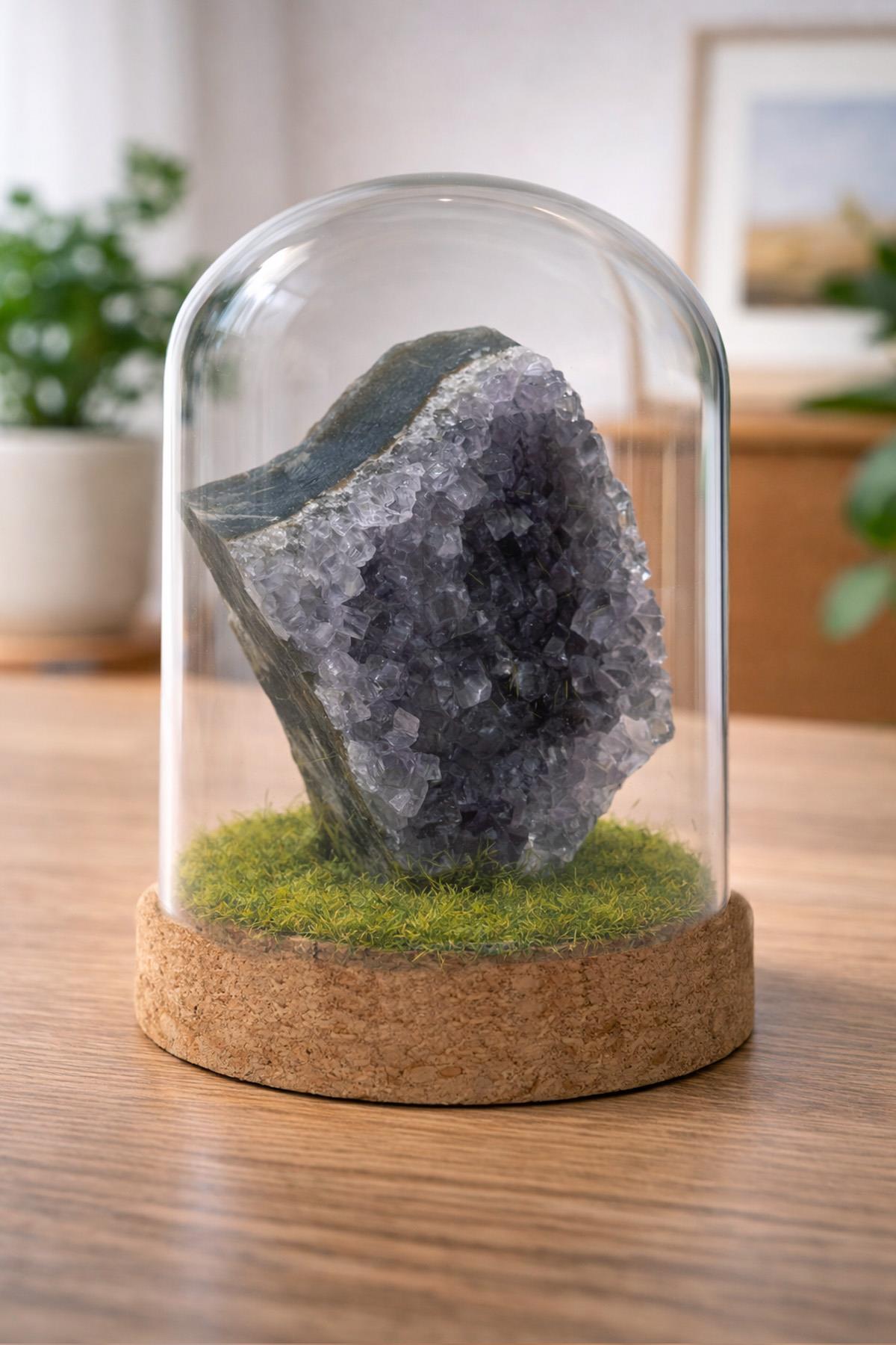 Ametist Taşı Cam Fanus