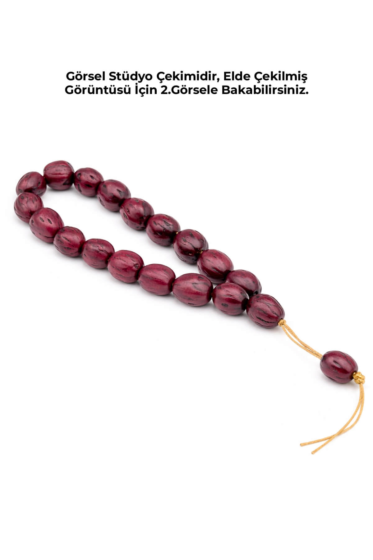 Andız Ağacı Koyu Bordo Renkli Kokulu 20 li Tesbih