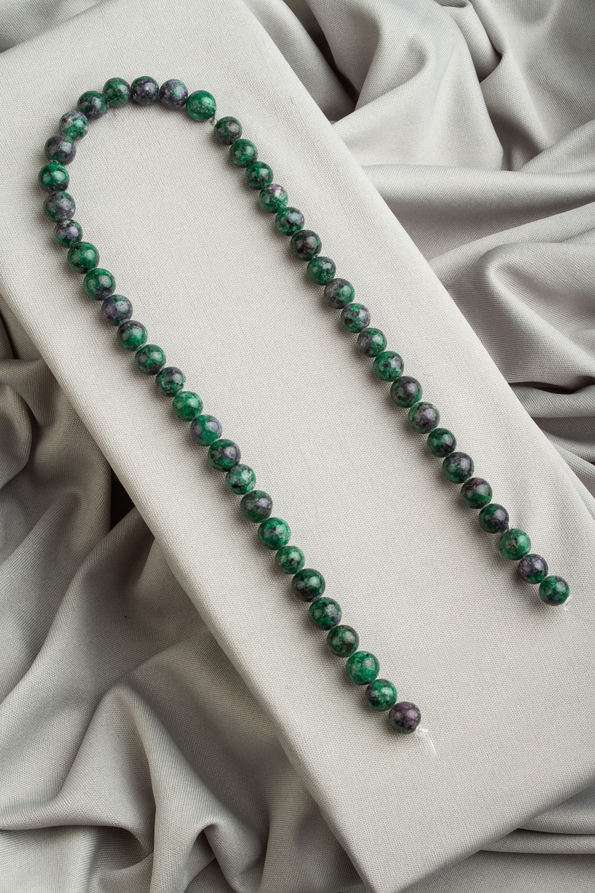 Anyolit Doğal Taş Parlak Küre Kesim 8mm Dizi AB