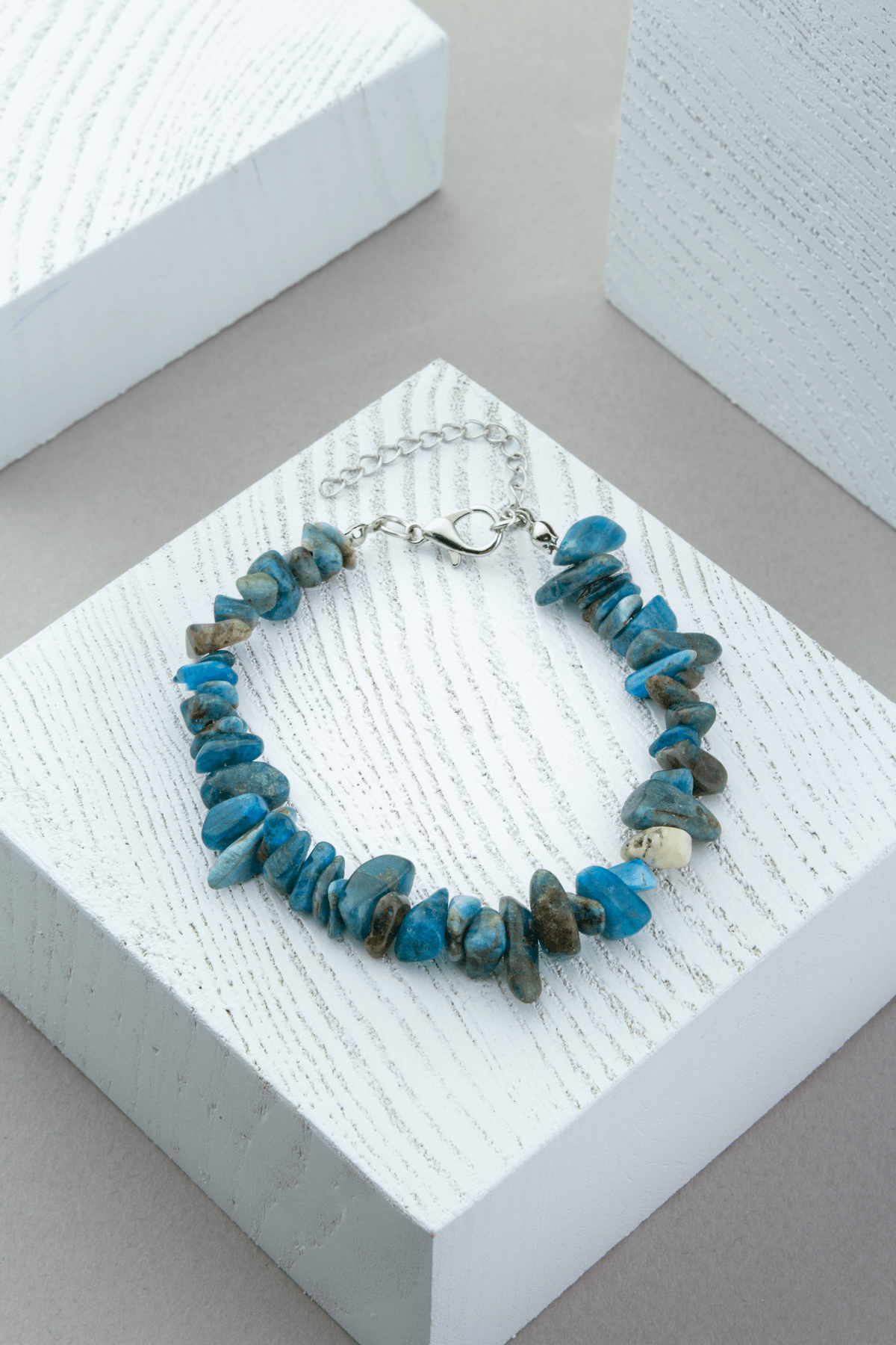 Apatit Doğal Kırık Taş Bileklik