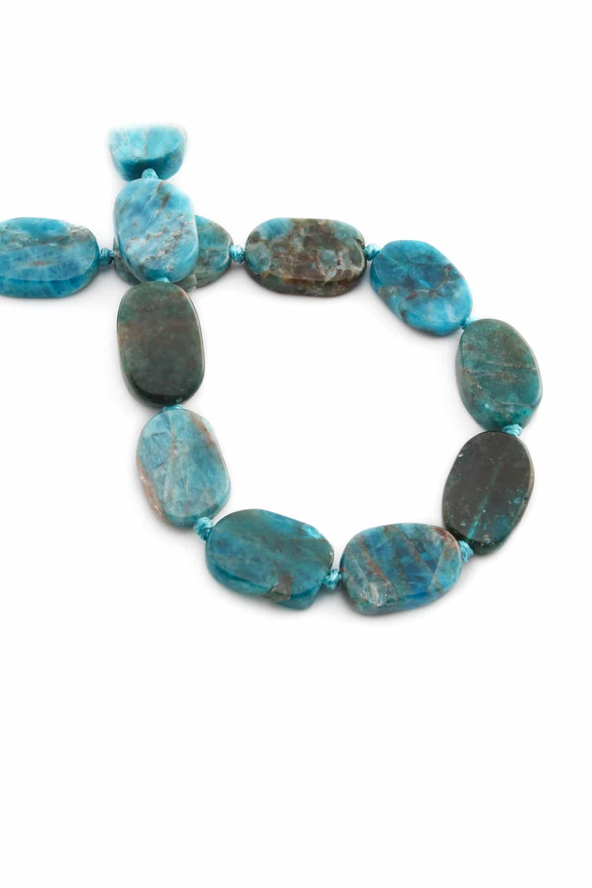 Apatit Doğal Taş Elips Kesim 11x16mm Dizi