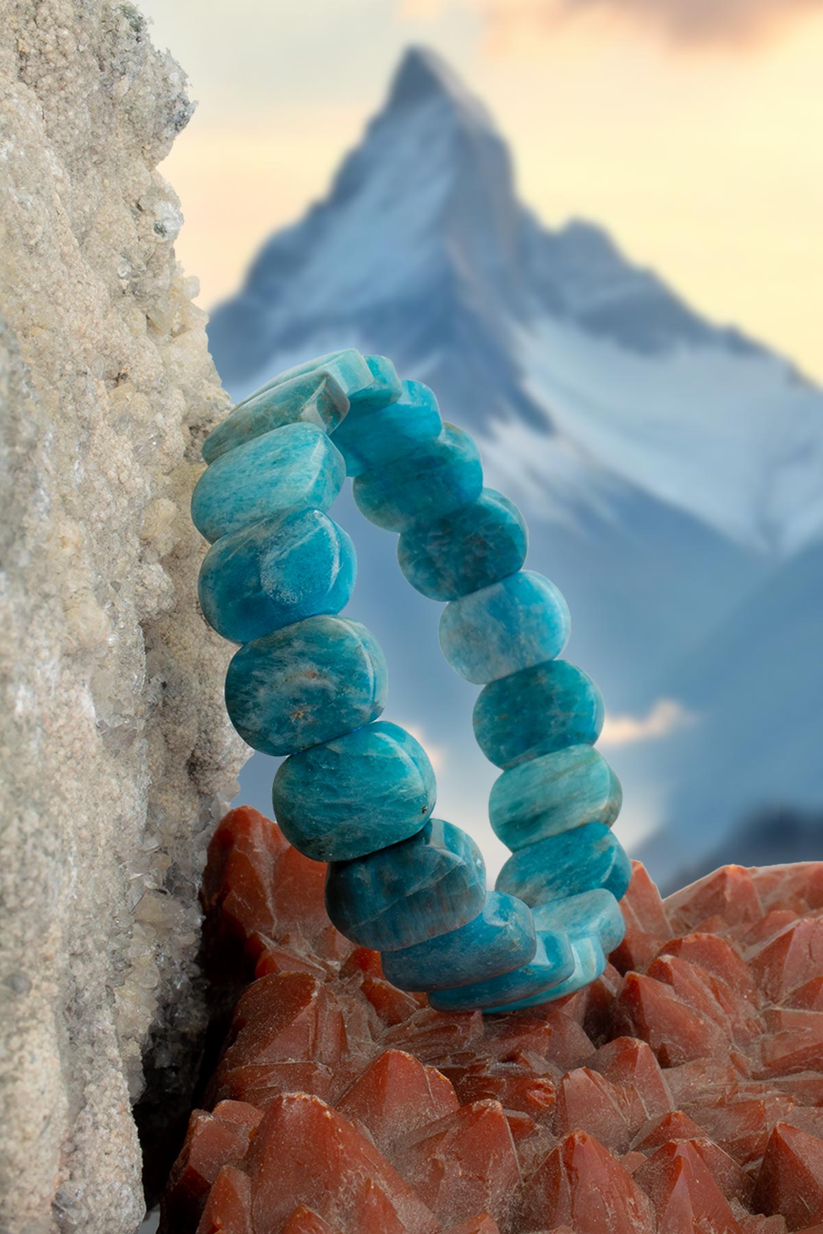 Apatit Doğal Taş Parlak Oval Faset Kesim 11x15mm Bileklik