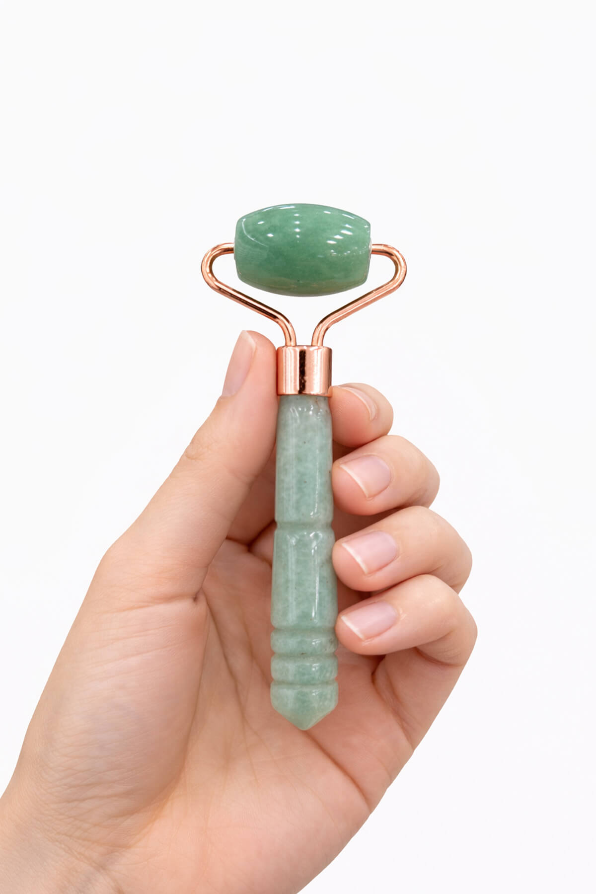 Aventurin Doğal Taş Altın Tek Taraflı Face Roller Masaj Aleti