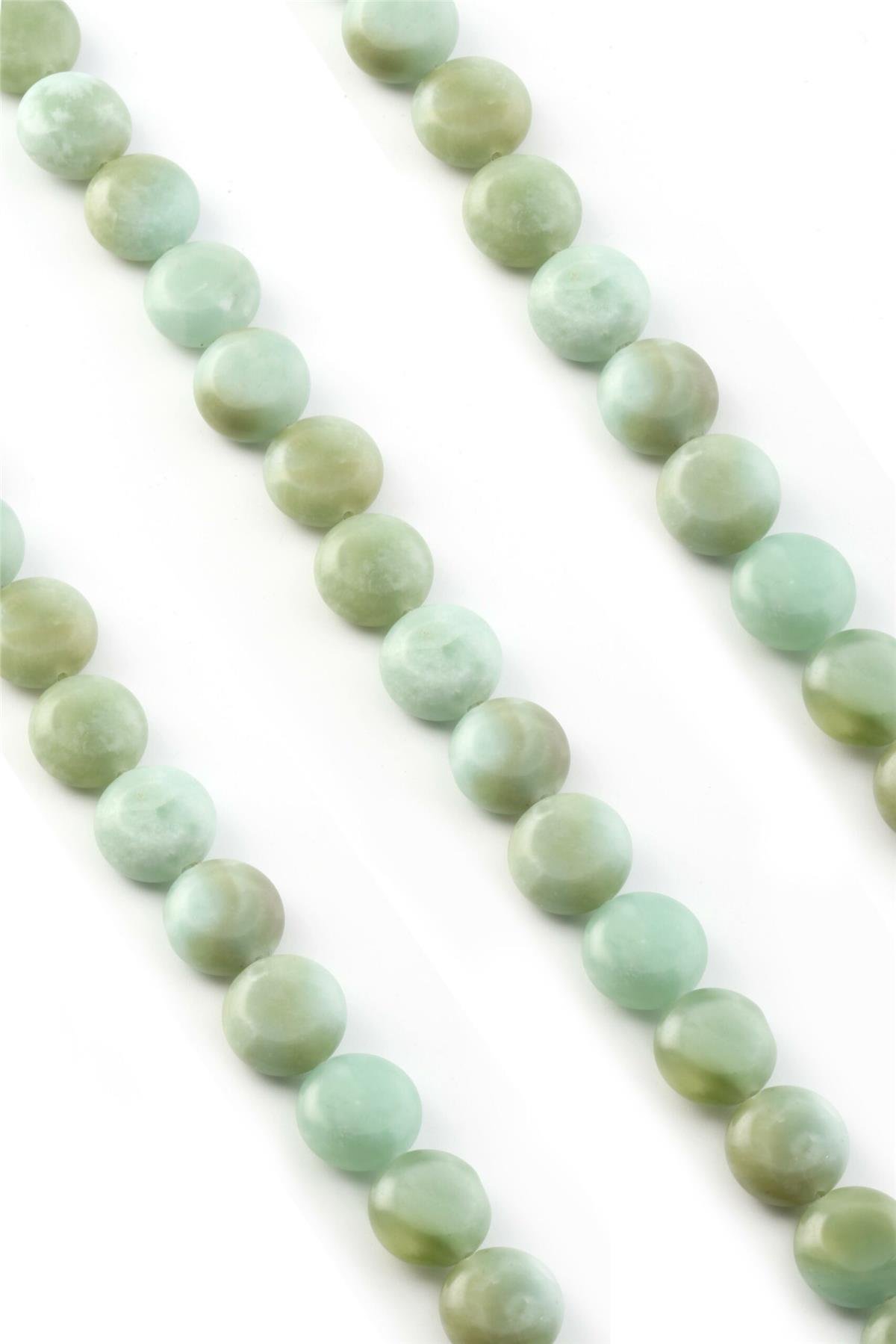 Aventurin Doğal Taş Parlak Su Yeşili Daire Kesim 14mm Dizi [AA]