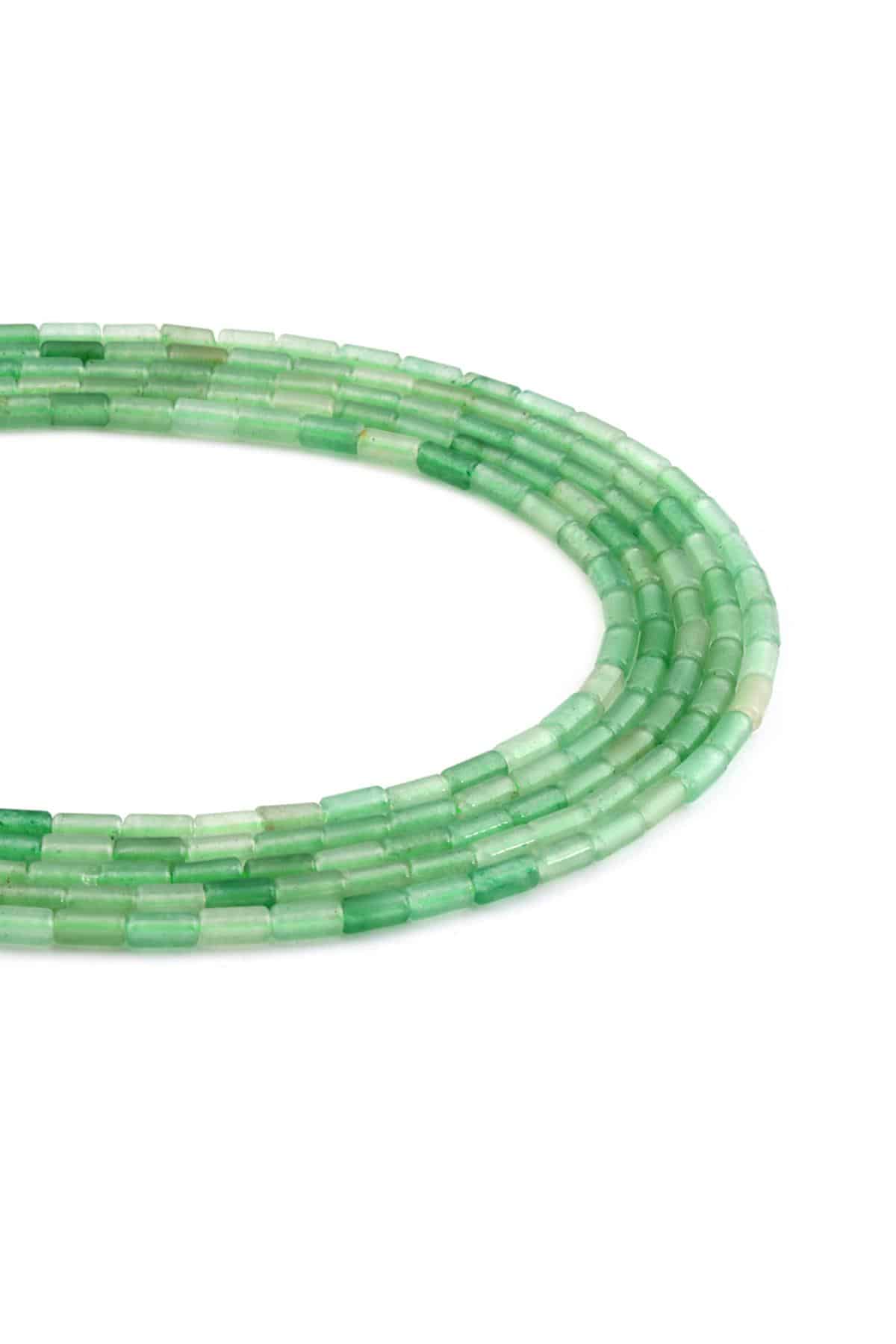 Aventurin Doğal Taş Parlak Silindir Kesim 3x6mm Dizi [AA]