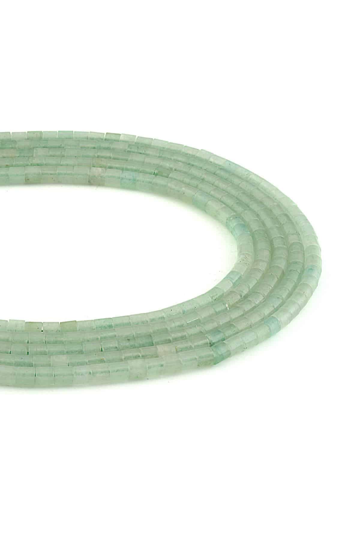 Aventurin Taşı Parlak Silindir Kesim 4x4mm Dizi [AA]