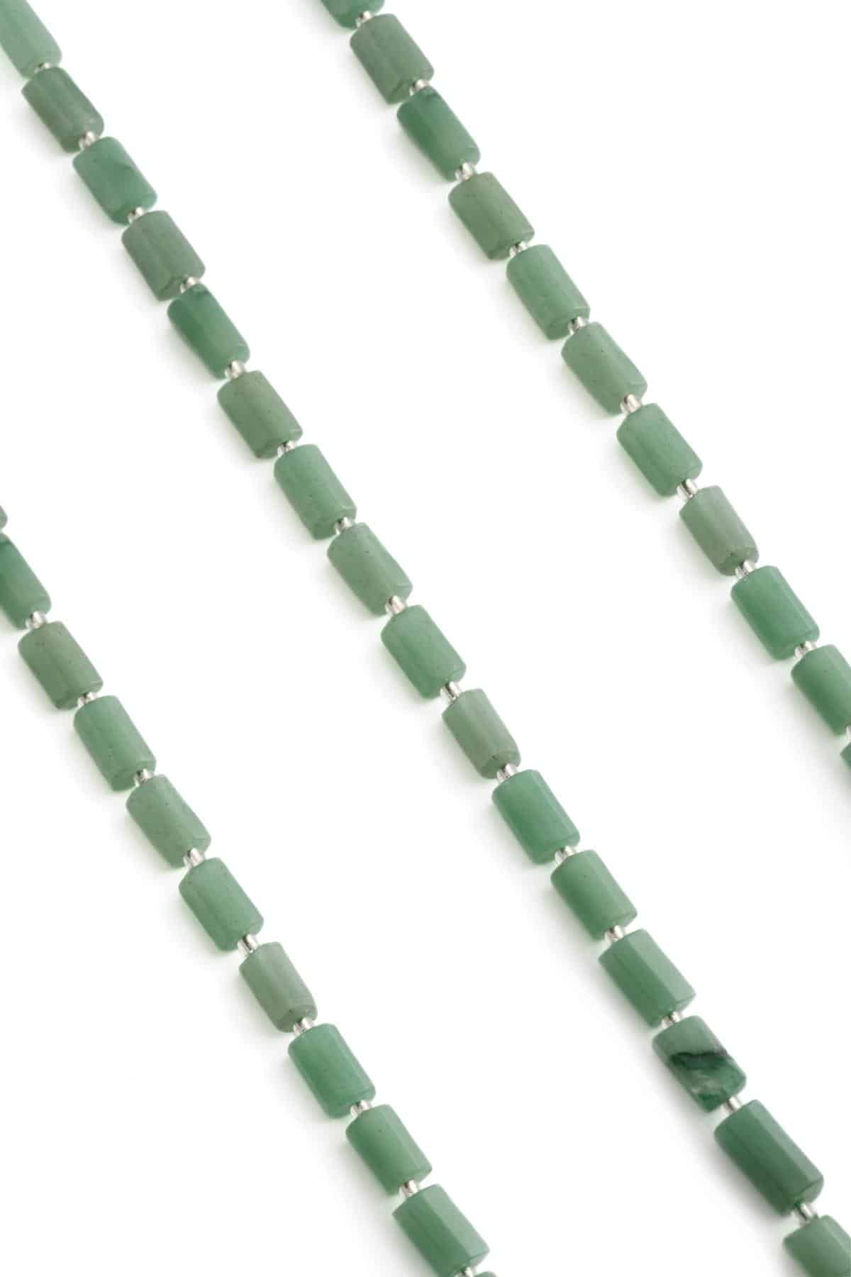 Aventurin Doğal Taş Parlak Silindir Kesim 7x12mm Dizi [AA]