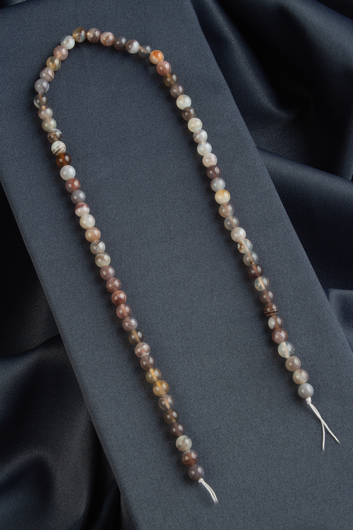 Botswana Akik Doğal Taş Parlak Küre Kesim 6mm Dizi [AA]