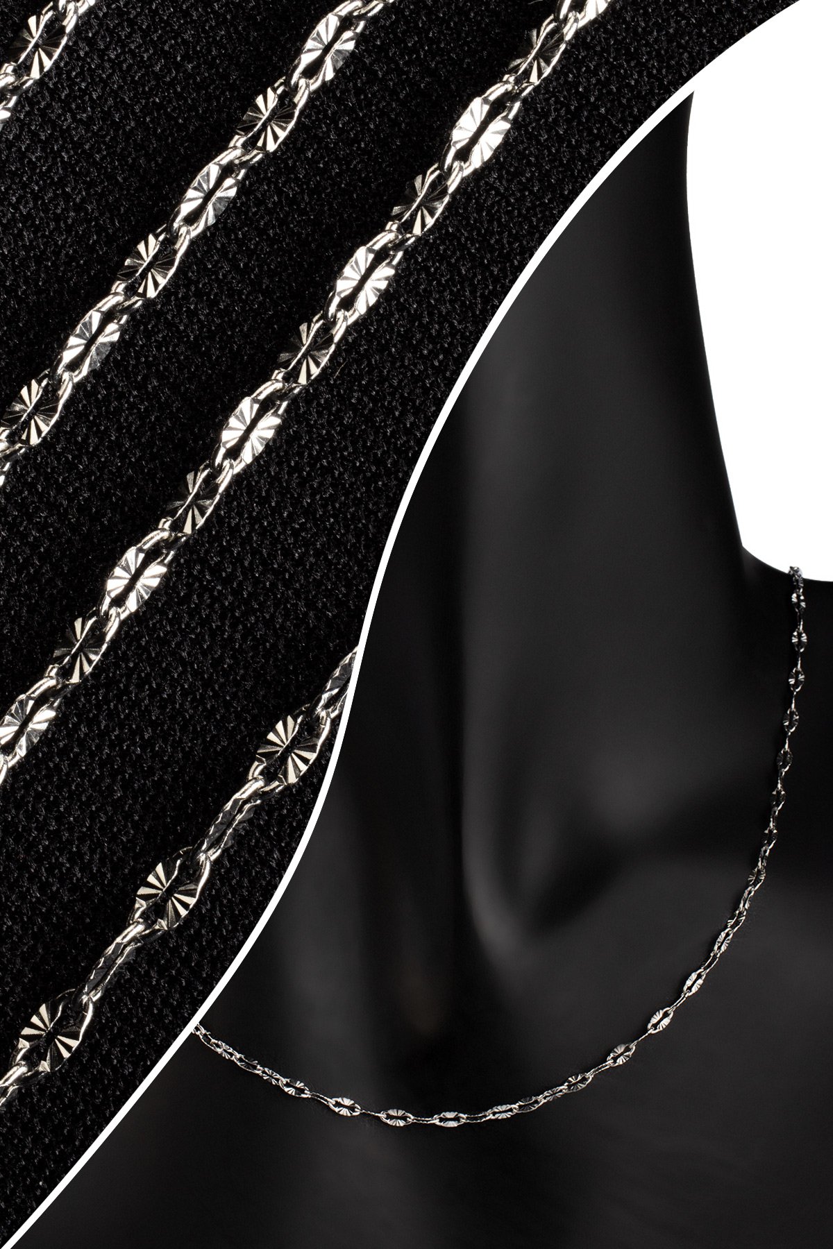 Çelik Gümüş Zincir 1m