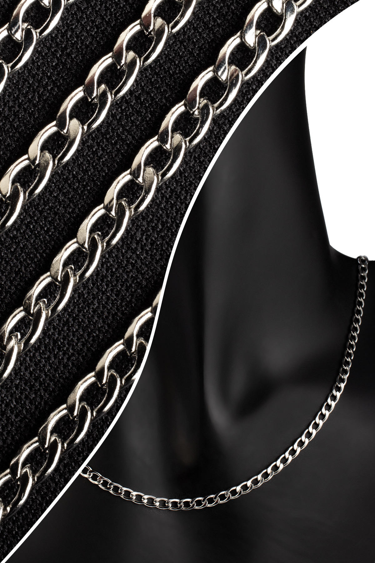 Çelik Gümüş Zincir 1m