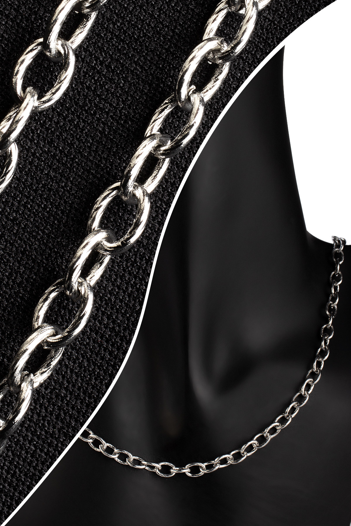 Çelik Gümüş Zincir 1m