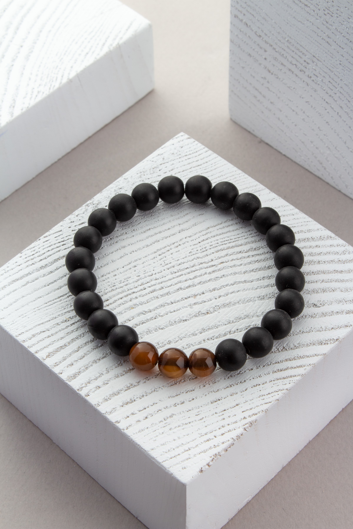 Sıkma Doğal Taş Küre Kesim Bileklik