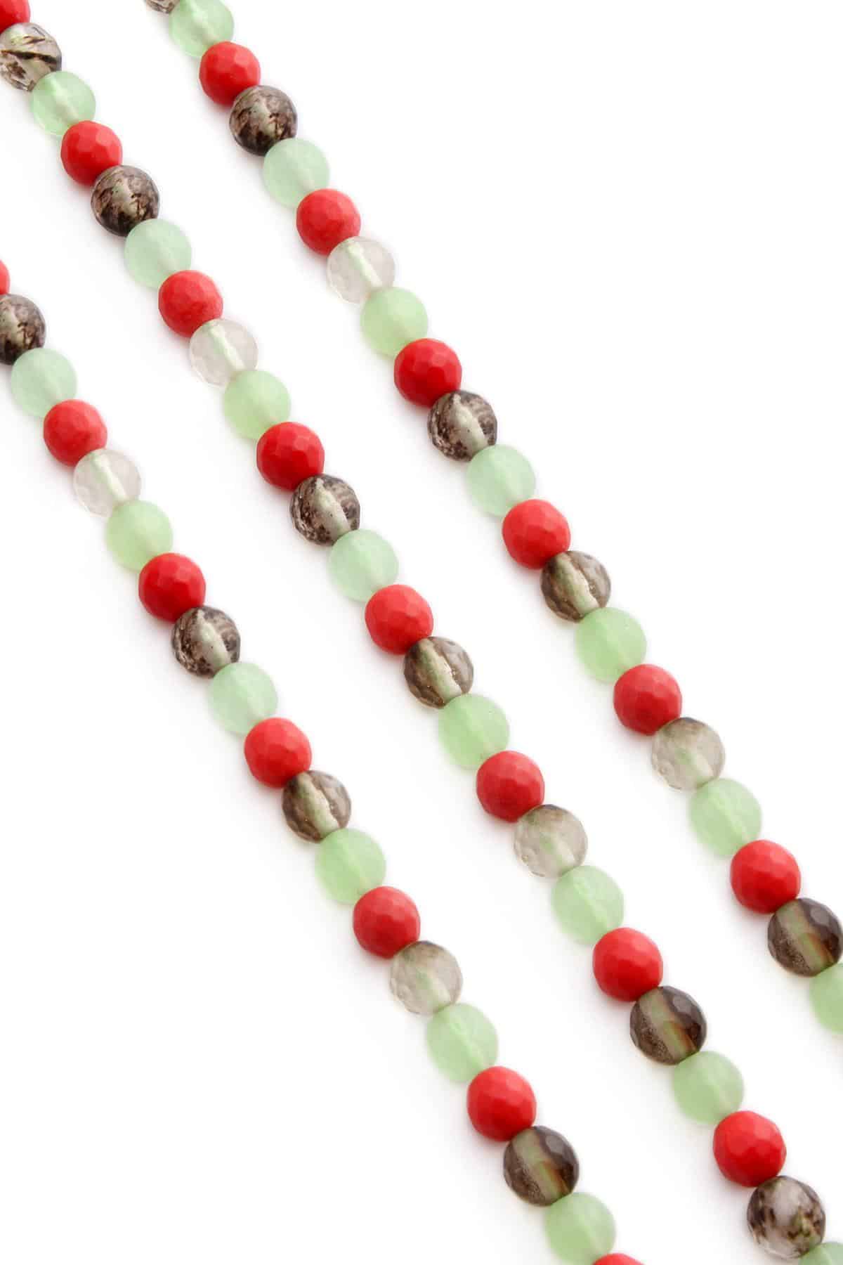 Sıkma Doğal Taş Parlak Faset Kesim 6mm Dizi [B+]