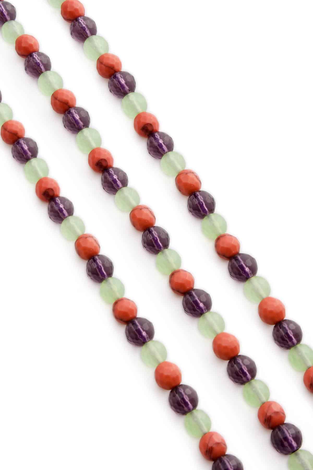 Sıkma Doğal Taş Parlak Faset Kesim 6mm Dizi [B+]