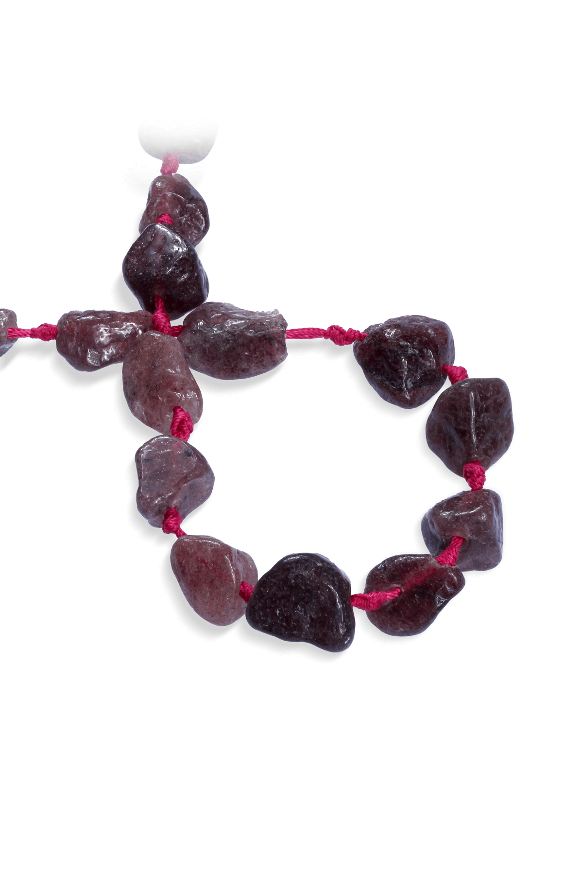 Çilek Kuvars Doğal Taş Parlak Ham Kütle Kesim 15x25mm Dizi