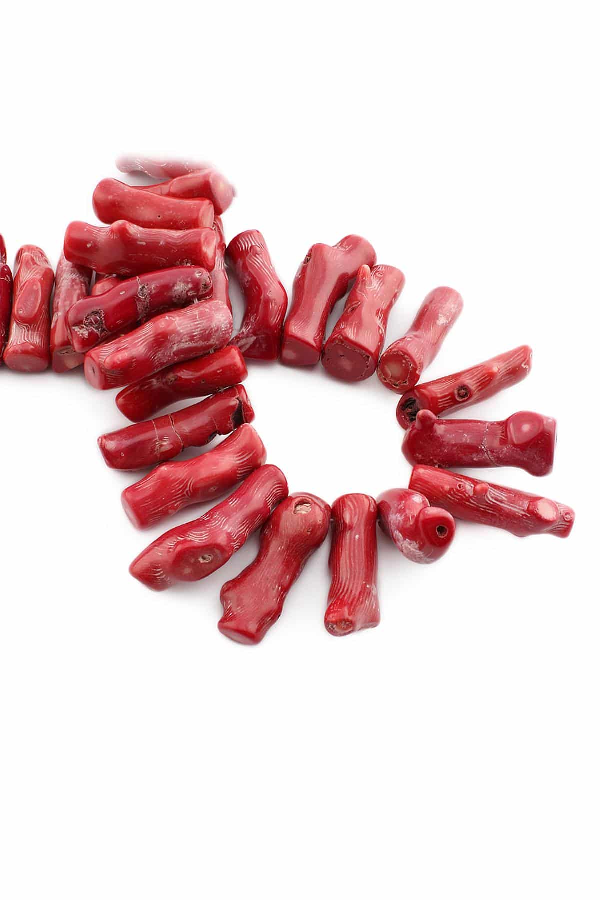 Dal Çim Mercan Doğal Taş Kırmızı Büyük Amorf Kesim Dizi